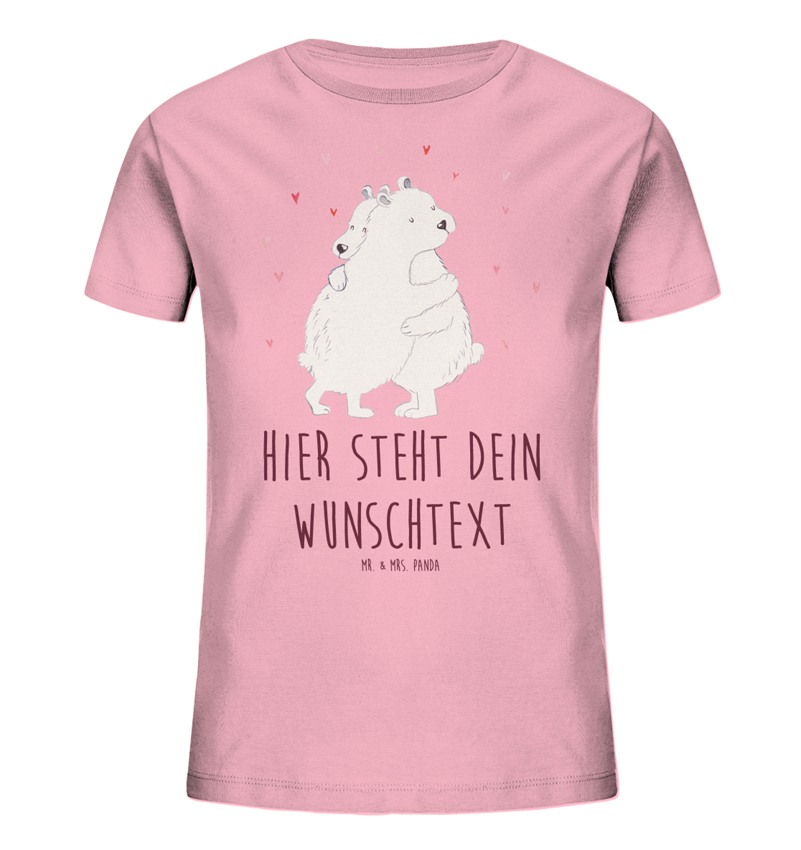 Personalisiertes Kinder T-Shirt Eisbär Umarmen