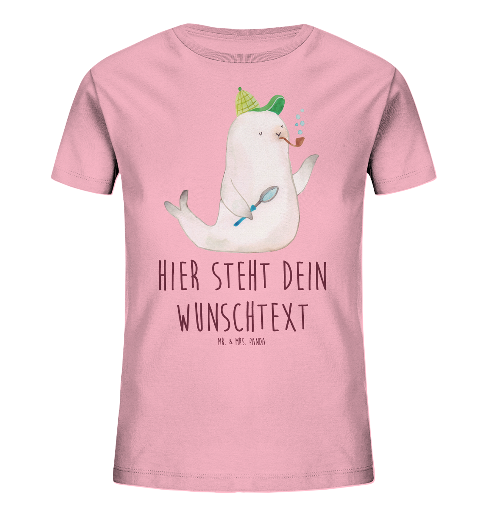 Personalisiertes Kinder T-Shirt Robbe Sherlock