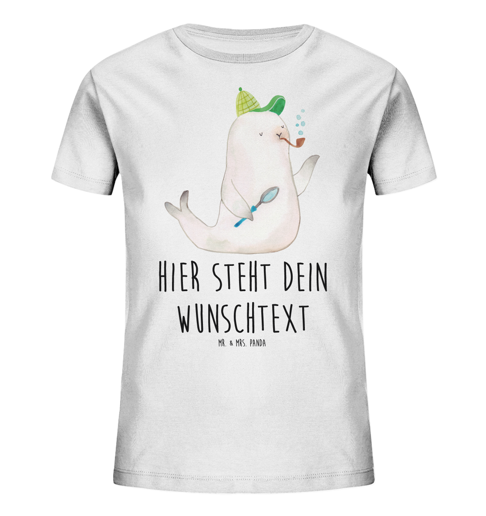 Personalisiertes Kinder T-Shirt Robbe Sherlock