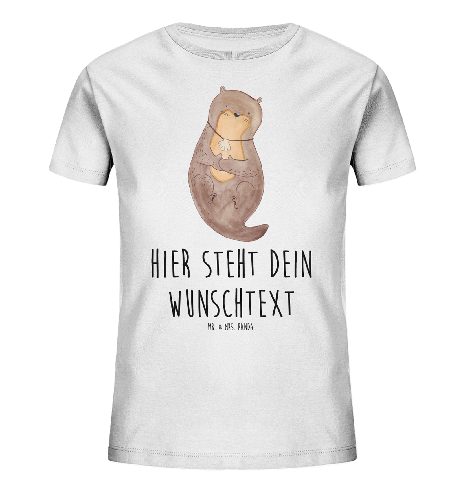 Personalisiertes Kinder T-Shirt Otter Muschel