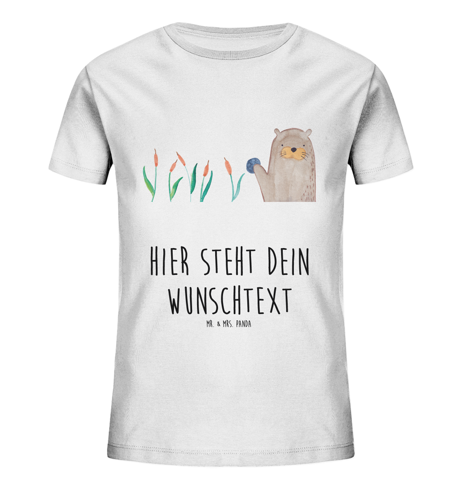 Personalisiertes Kinder T-Shirt Otter Stein