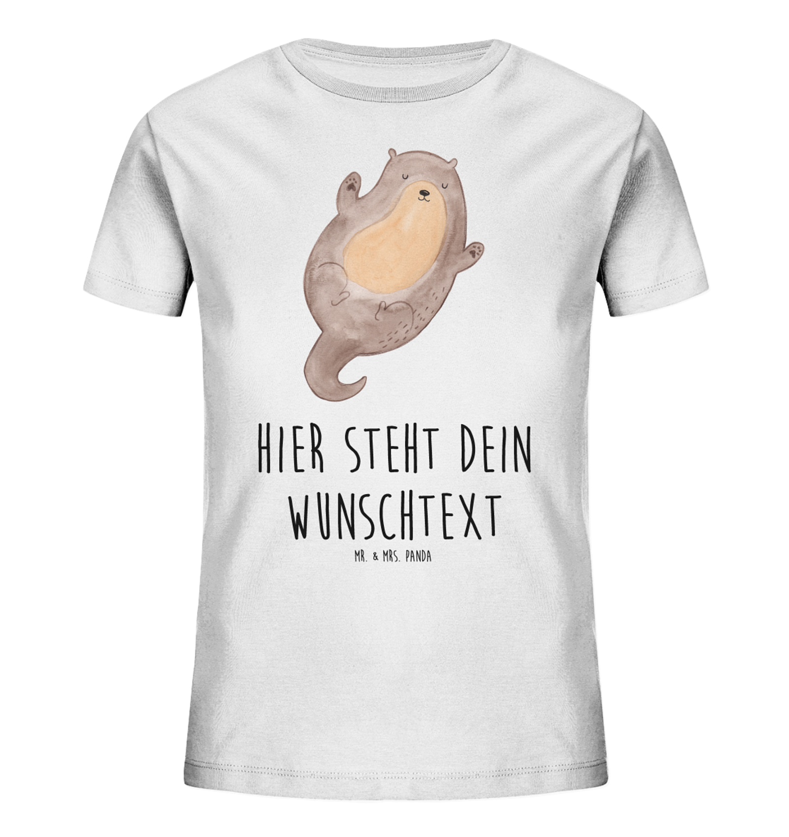 Personalisiertes Kinder T-Shirt Otter Umarmen