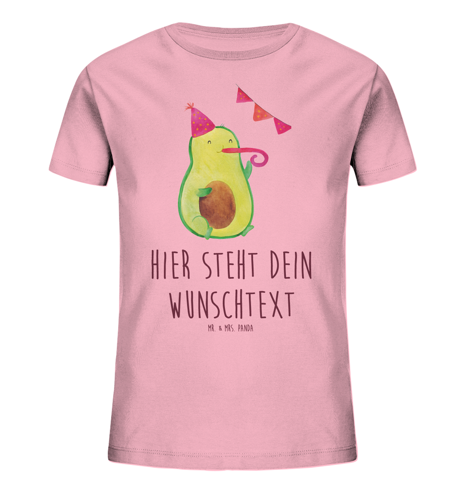 Personalisiertes Kinder T-Shirt Avocado Party