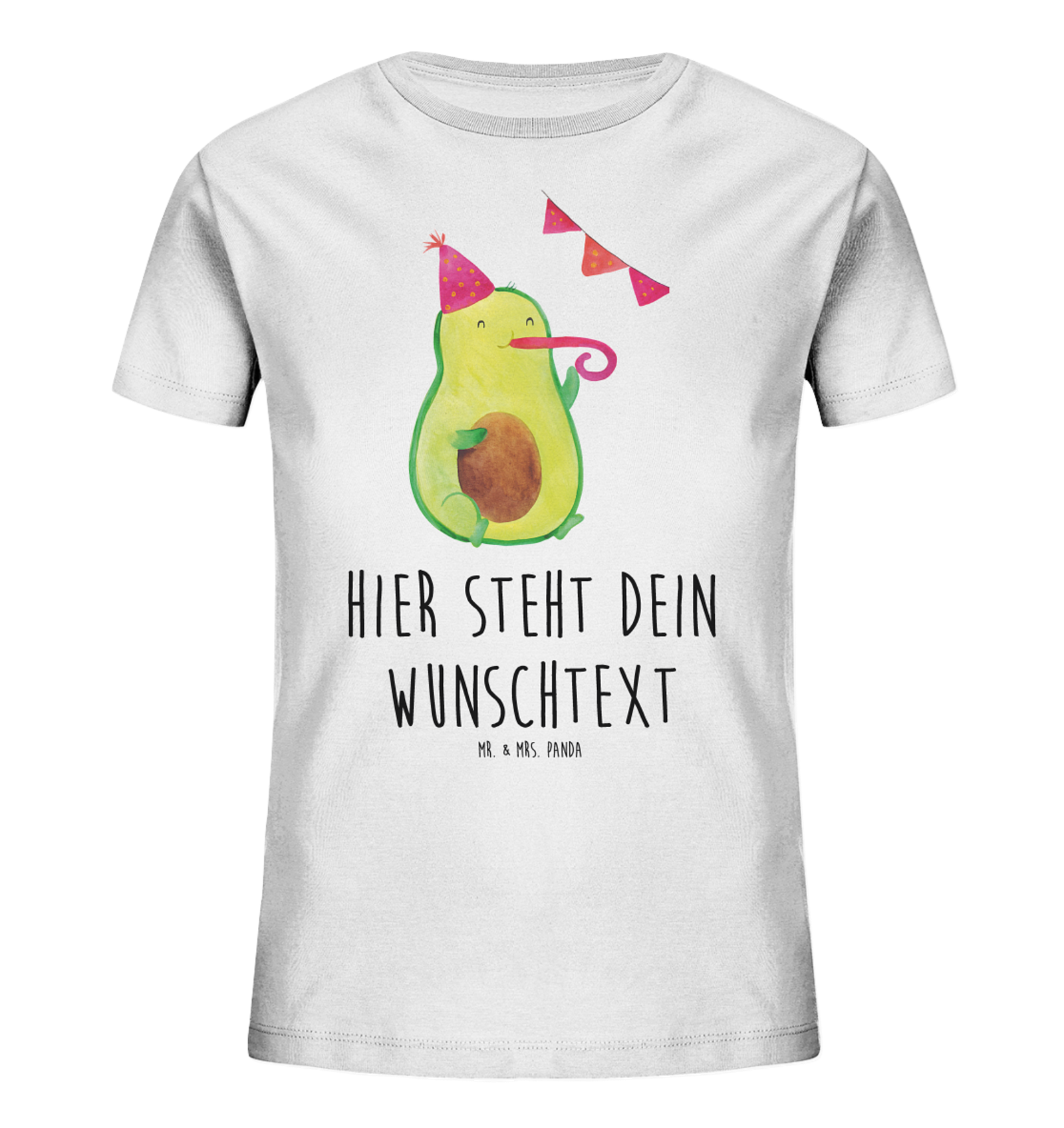 Personalisiertes Kinder T-Shirt Avocado Party