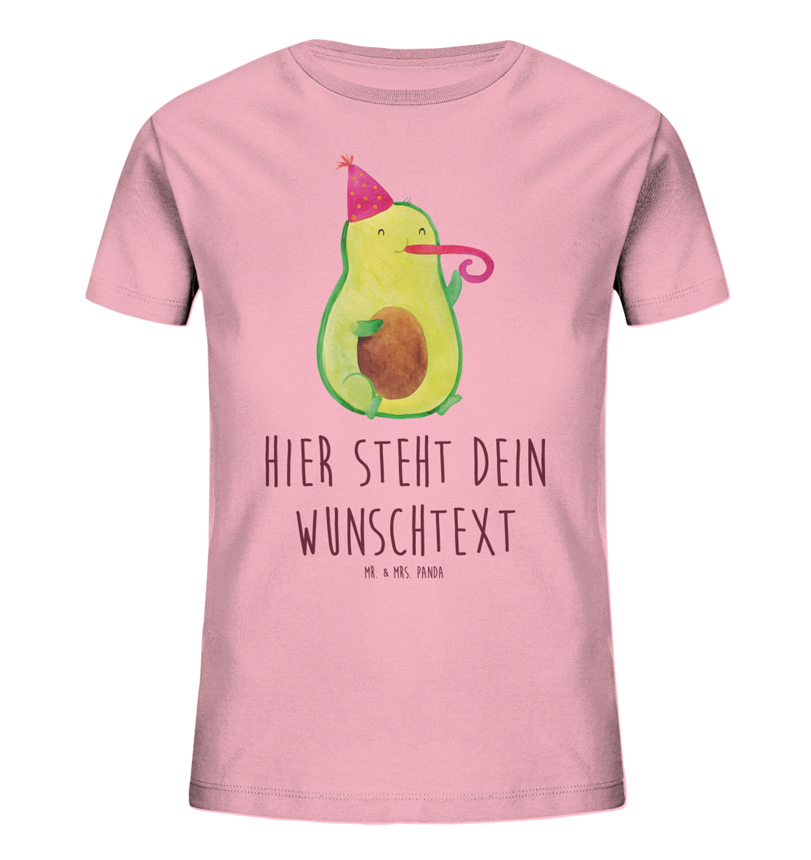 Personalisiertes Kinder T-Shirt Avocado Feier