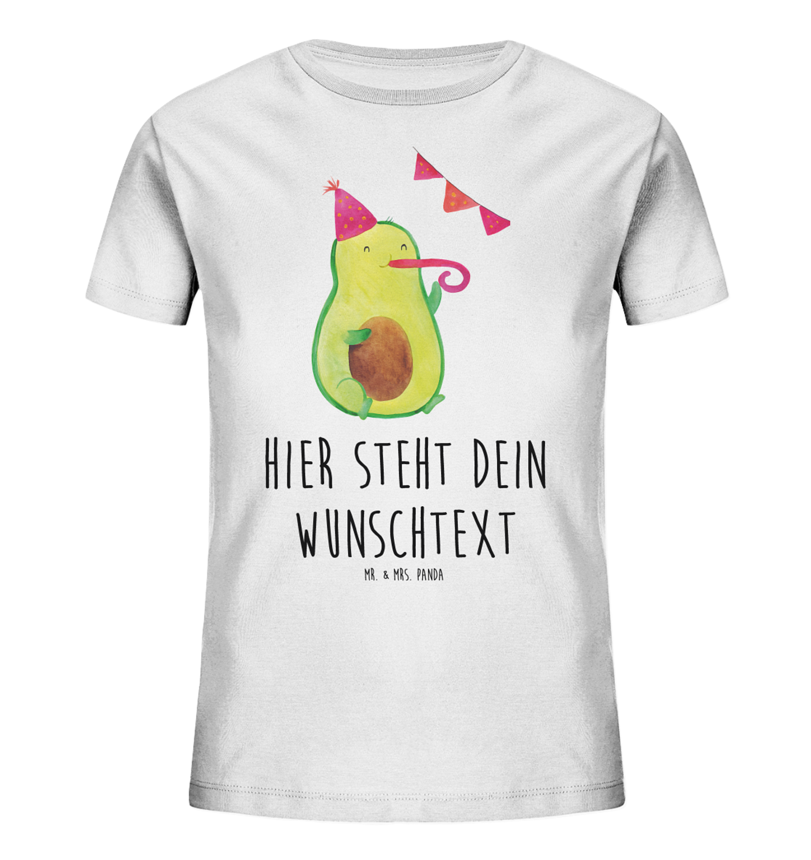 Personalisiertes Kinder T-Shirt Avocado Party Zeit