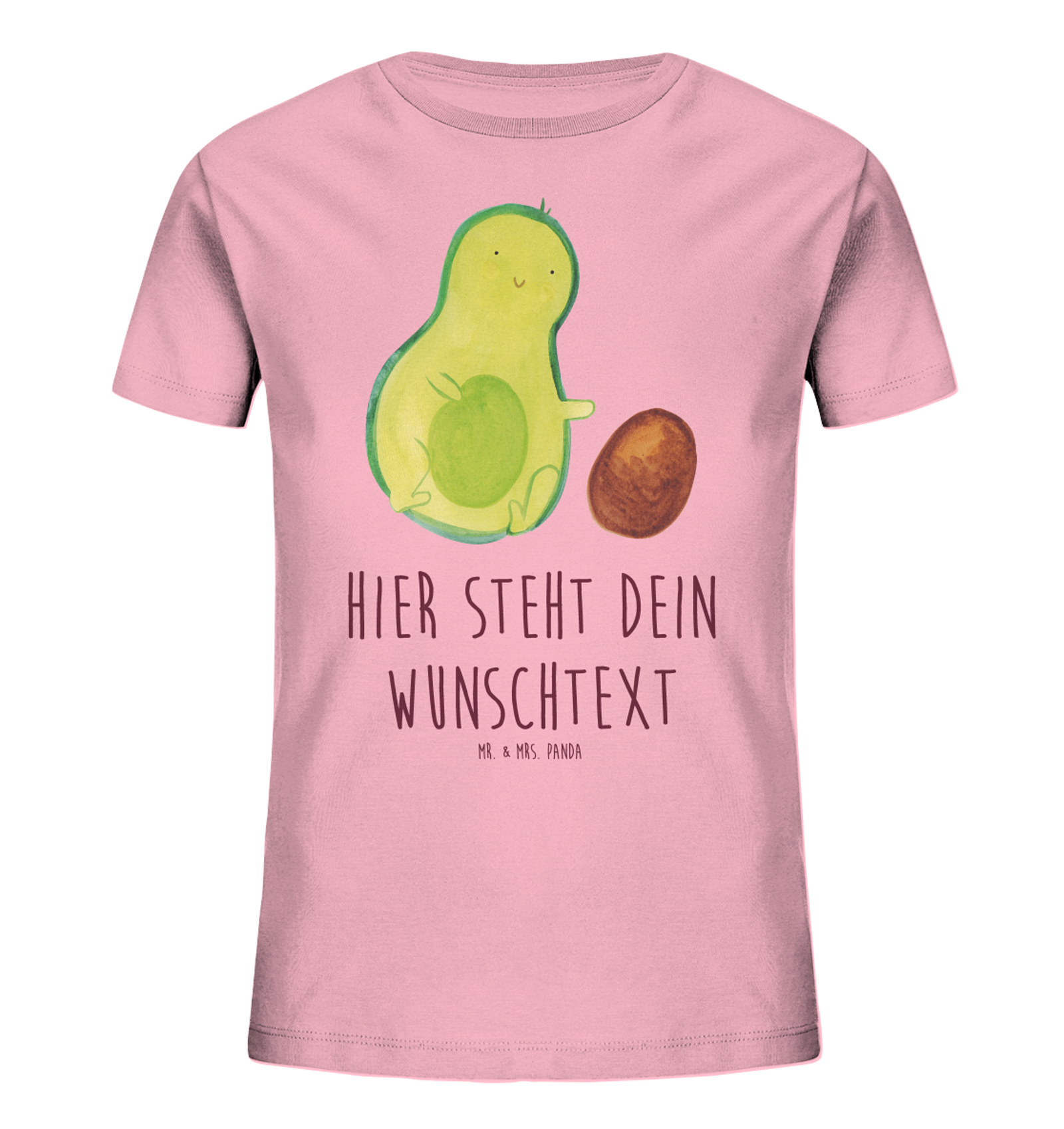 Personalisiertes Kinder T-Shirt Avocado Kern rollt