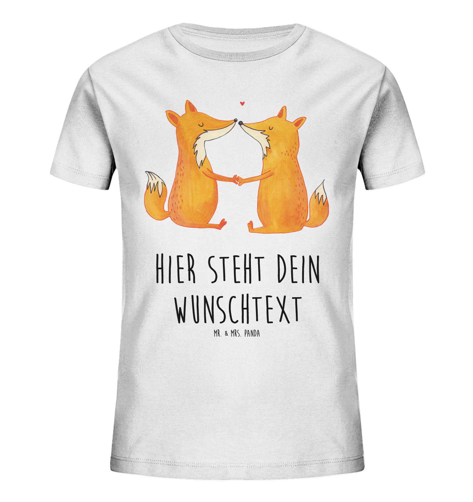 Personalisiertes Kinder T-Shirt Füchse Liebe