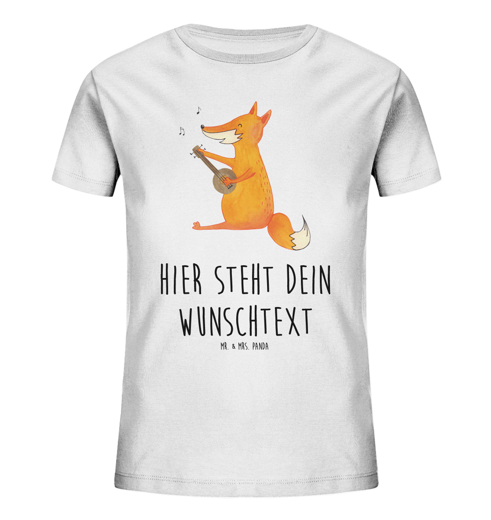 Personalisiertes Kinder T-Shirt Fuchs Gitarre