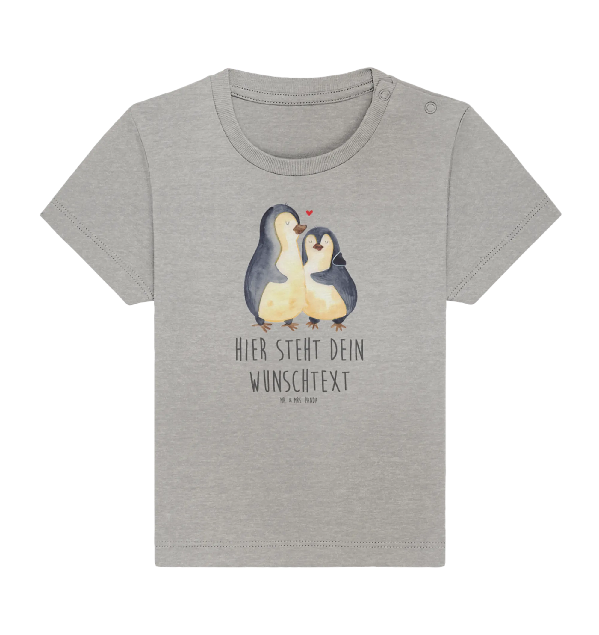 Personalisiertes Baby Shirt Pinguin umarmen