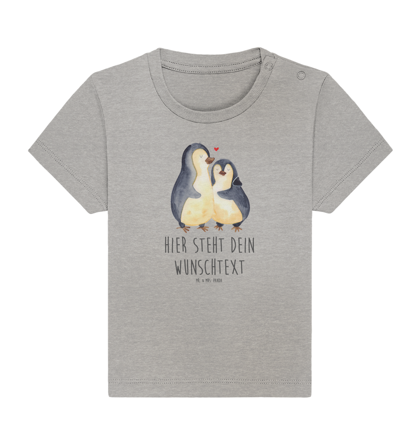 Personalisiertes Baby Shirt Pinguin umarmen