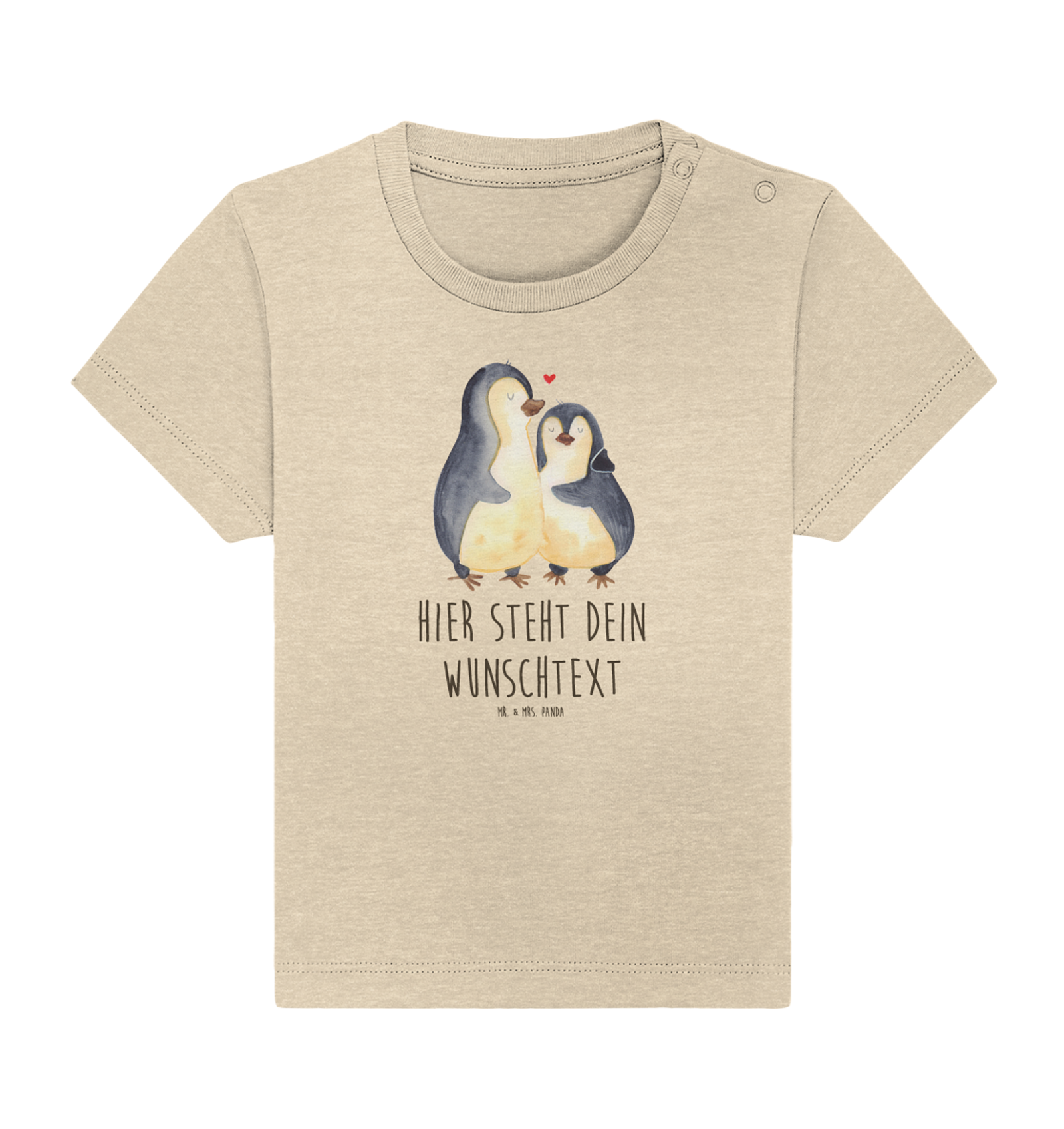 Personalisiertes Baby Shirt Pinguin umarmen