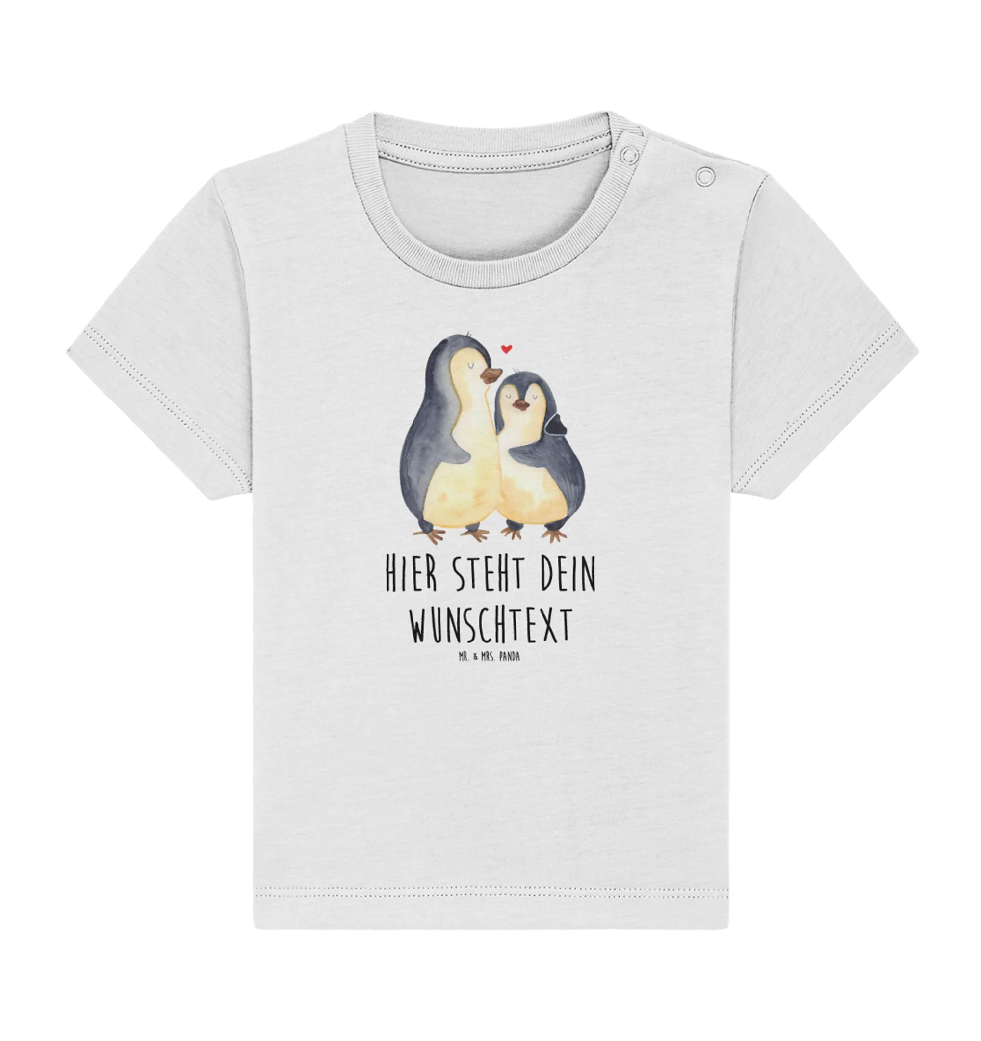 Personalisiertes Baby Shirt Pinguin umarmen