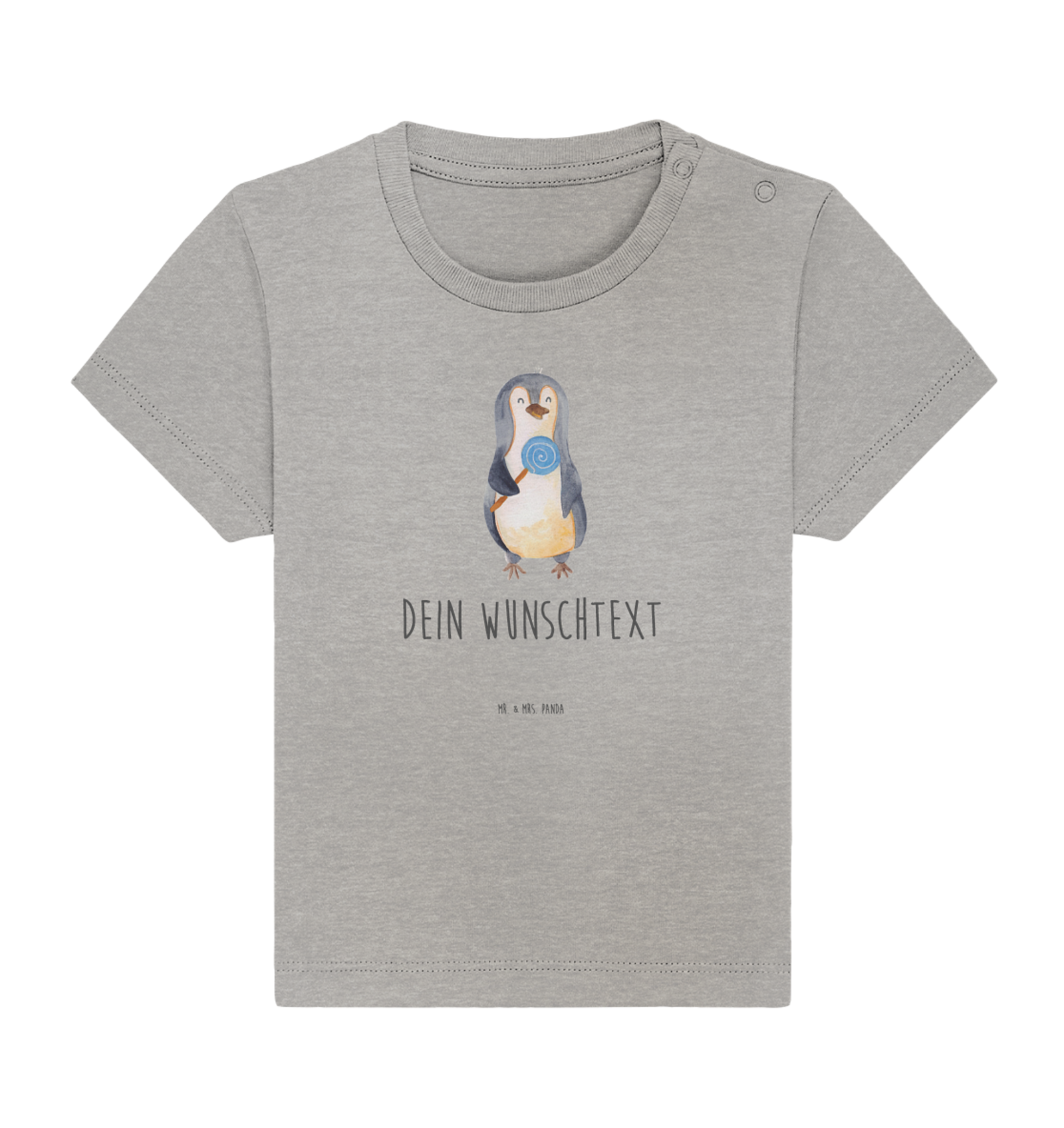 Personalisiertes Baby Shirt Pinguin Lolli