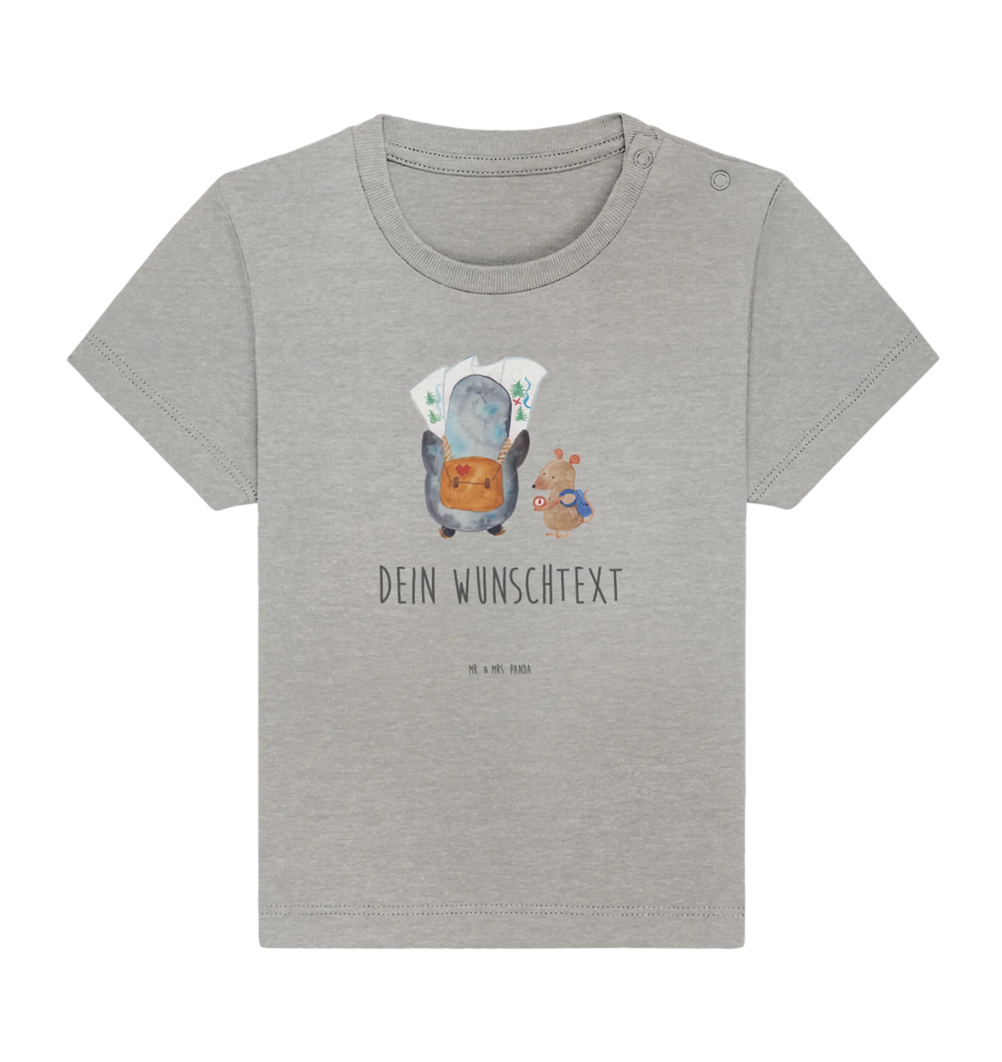 Personalisiertes Baby Shirt Pinguin & Maus Wanderer