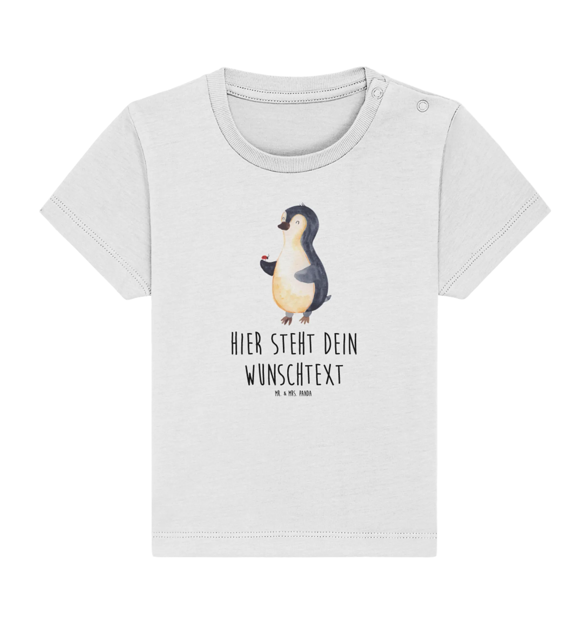 Personalisiertes Baby Shirt Pinguin Marienkäfer