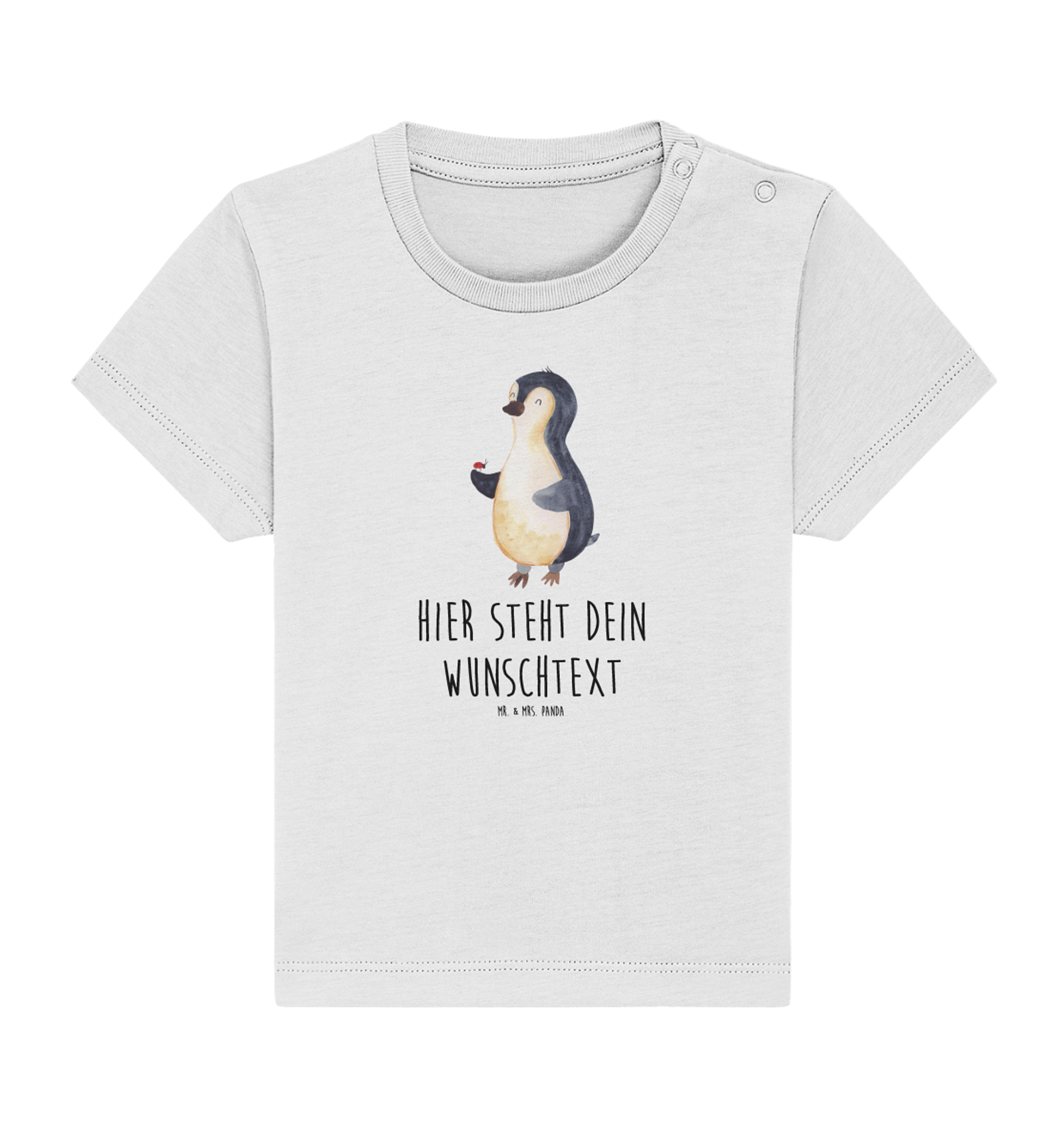 Personalisiertes Baby Shirt Pinguin Marienkäfer