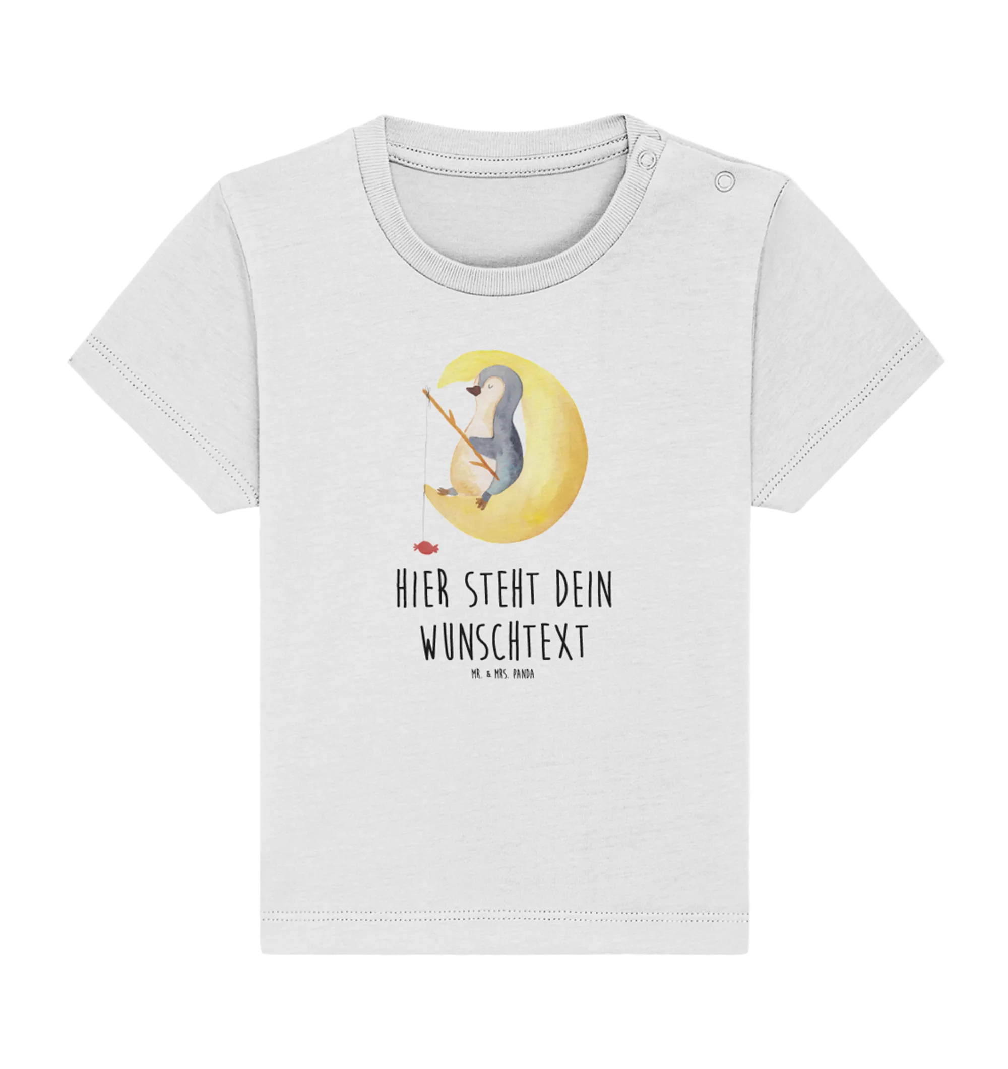 Personalisiertes Baby Shirt Pinguin Mond