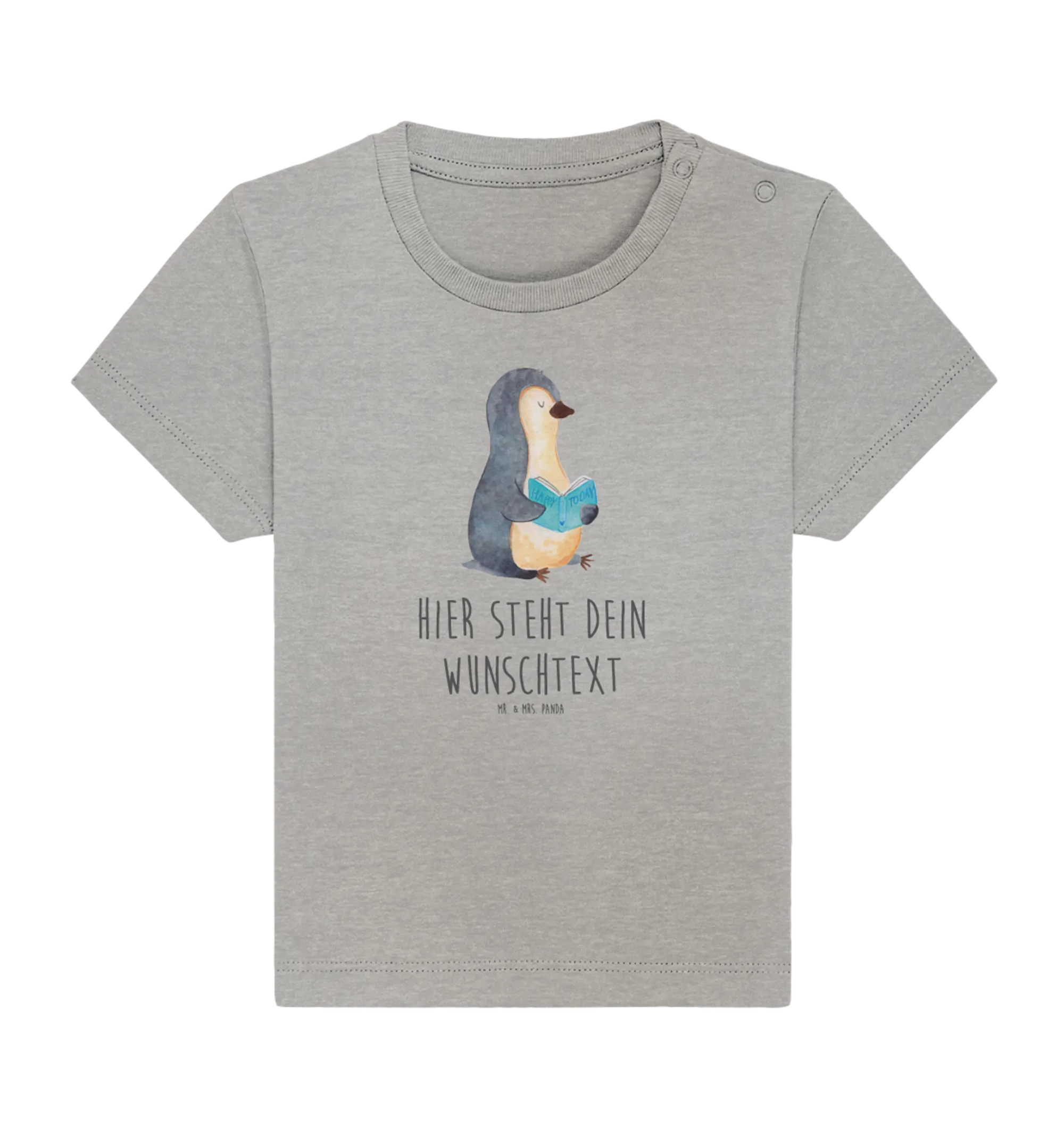 Personalisiertes Baby Shirt Pinguin Buch