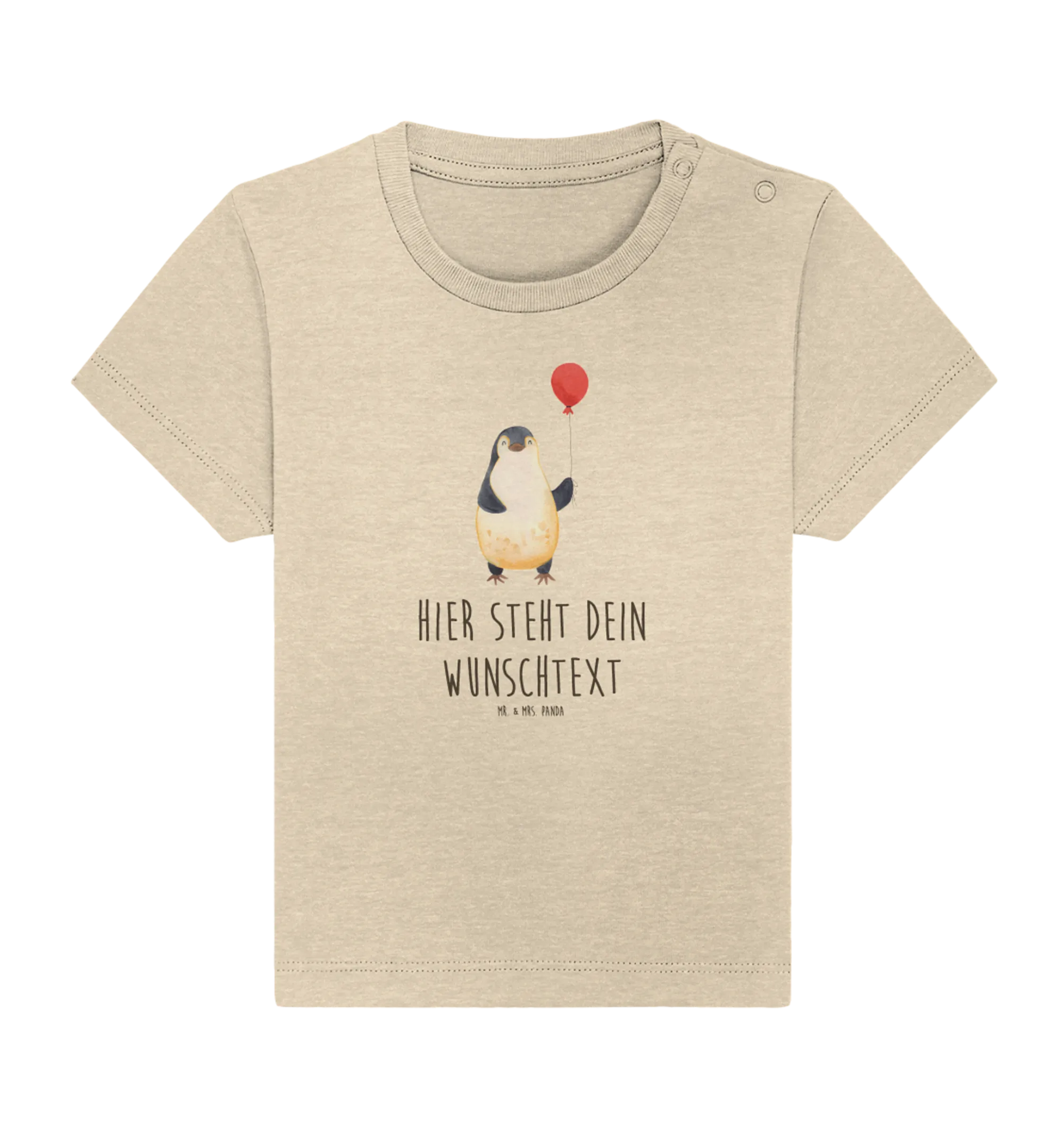 Personalisiertes Baby Shirt Pinguin Luftballon