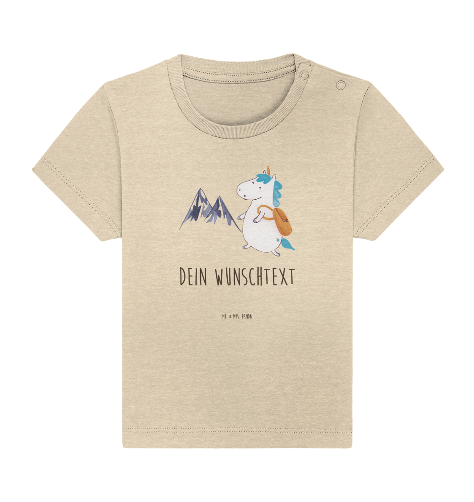 Personalisiertes Baby Shirt Einhorn Bergsteiger