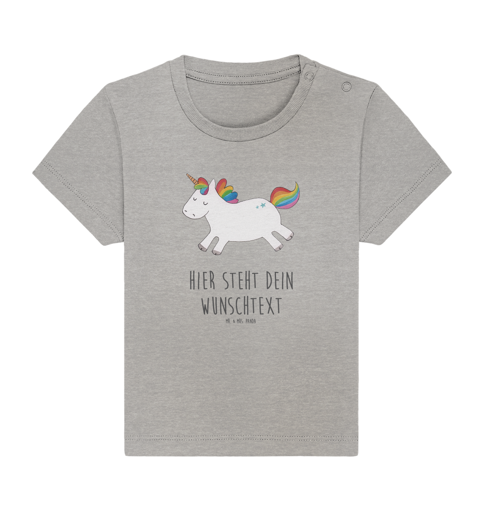 Personalisiertes Baby Shirt Einhorn Happy