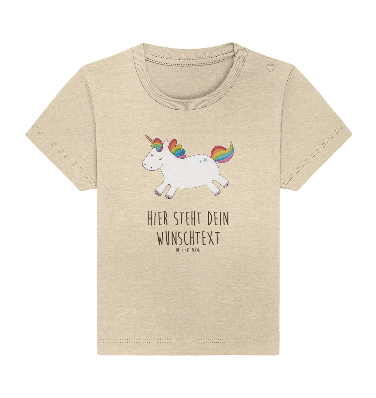 Personalisiertes Baby Shirt Einhorn Happy