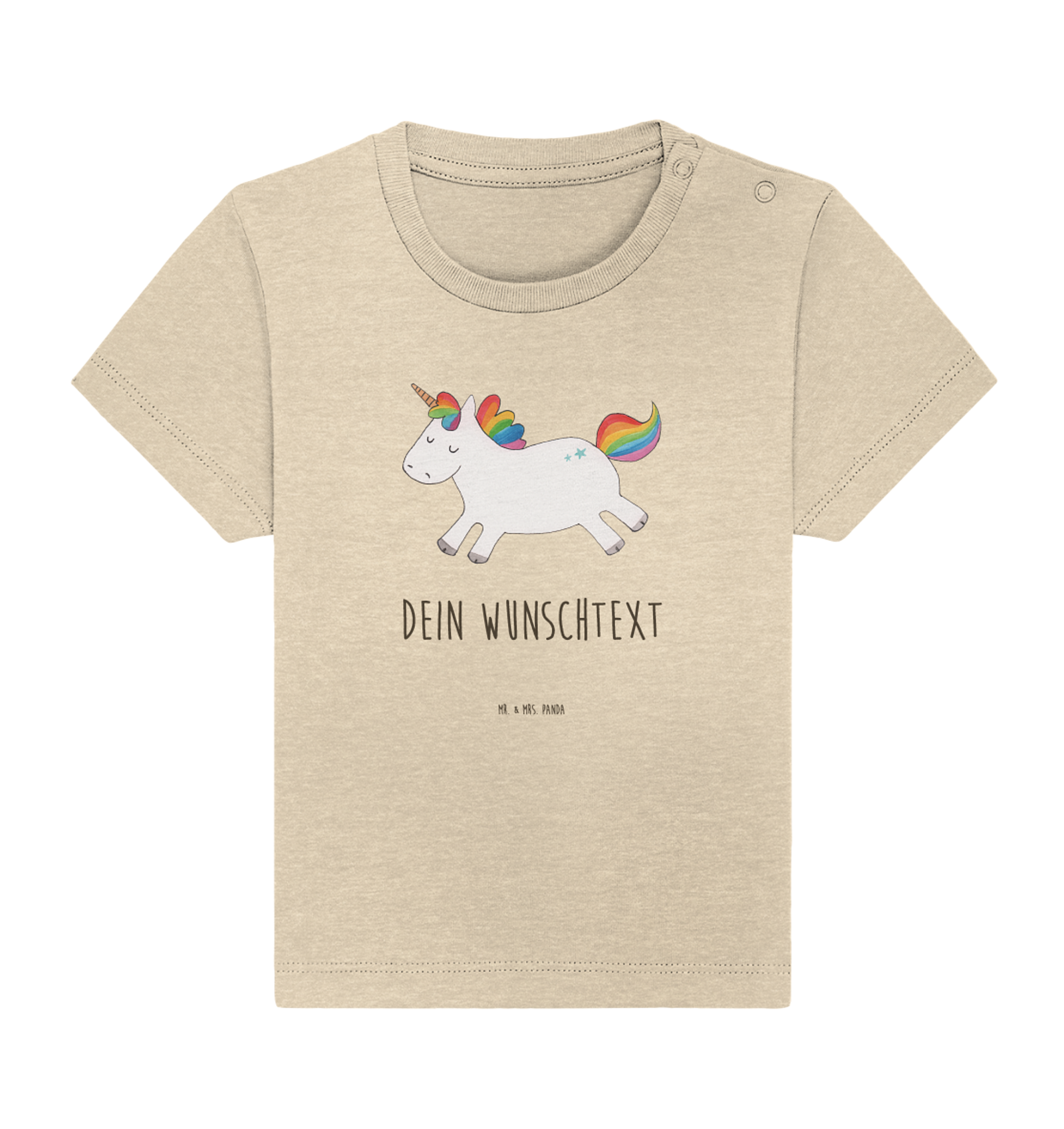 Personalisiertes Baby Shirt Einhorn Happy