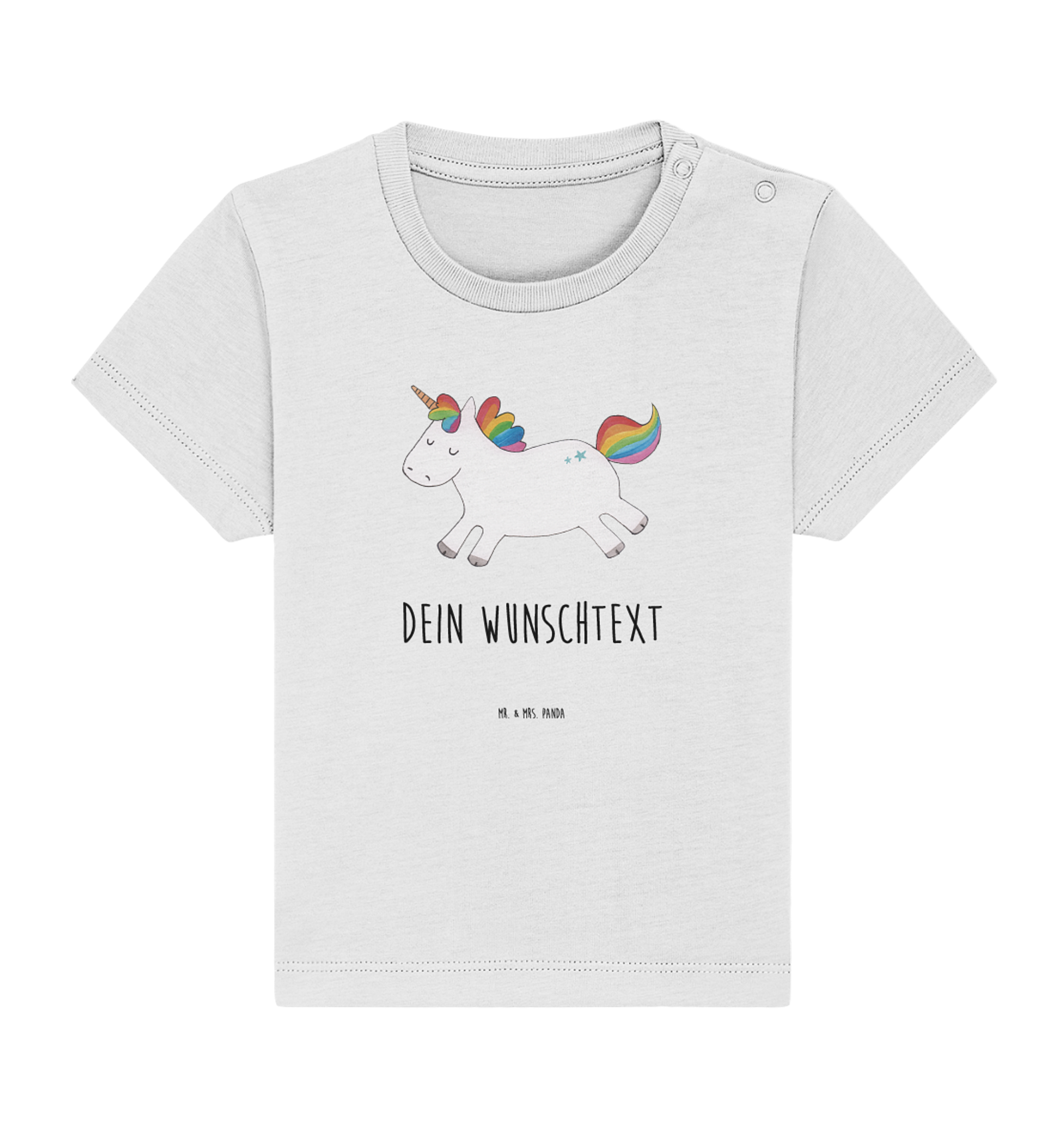 Personalisiertes Baby Shirt Einhorn Happy