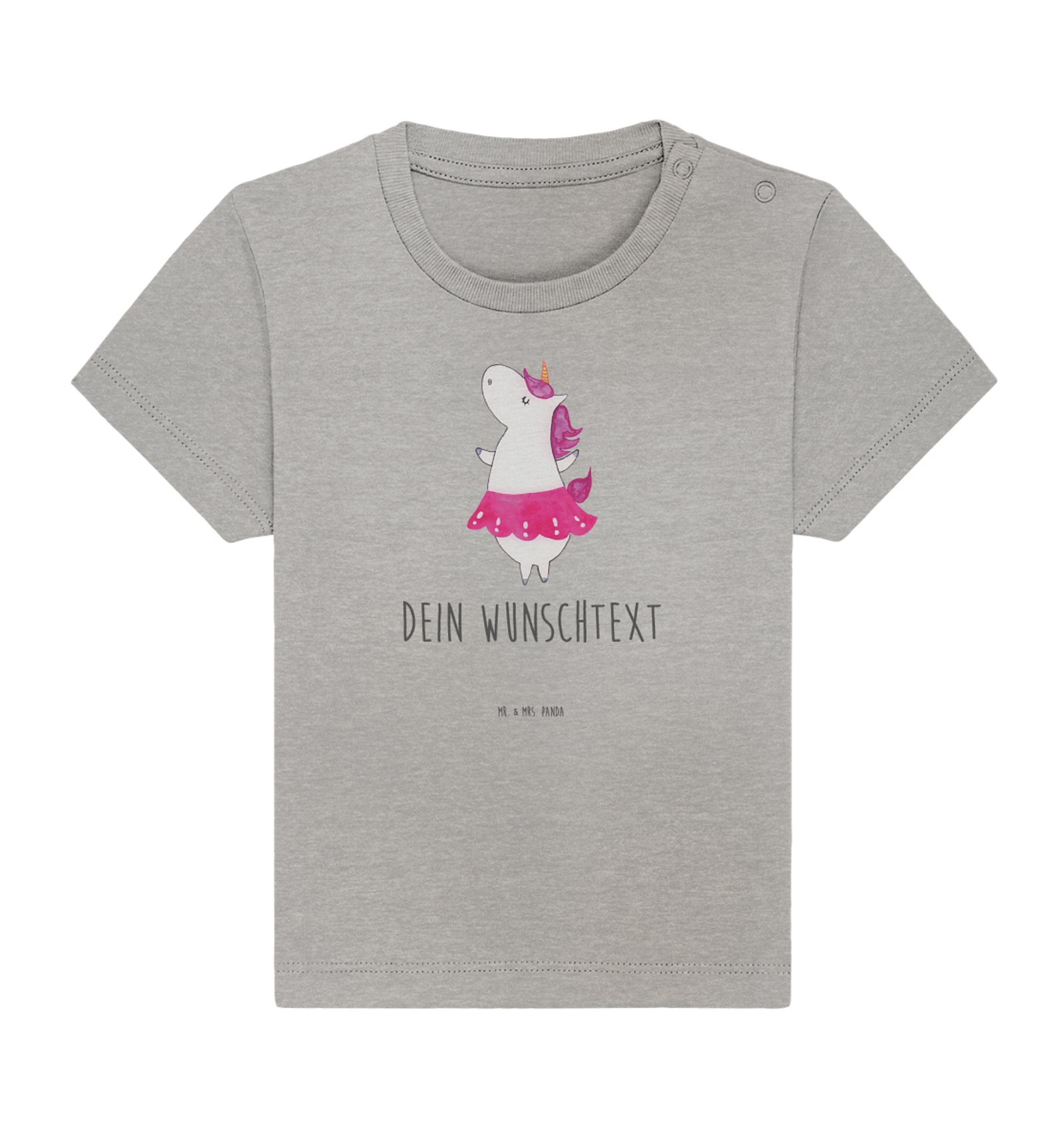 Personalisiertes Baby Shirt Einhorn Ballerina