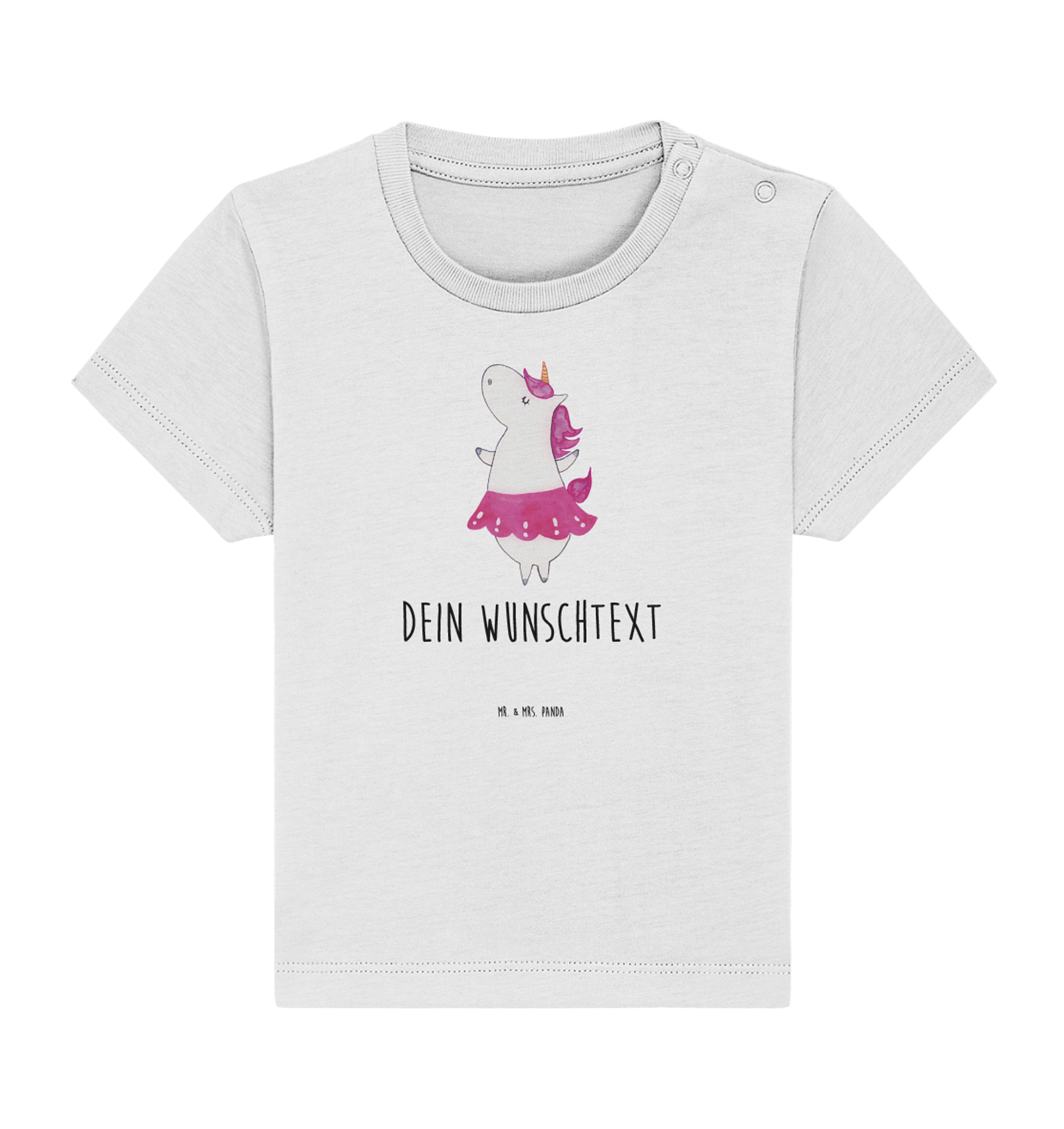 Personalisiertes Baby Shirt Einhorn Ballerina