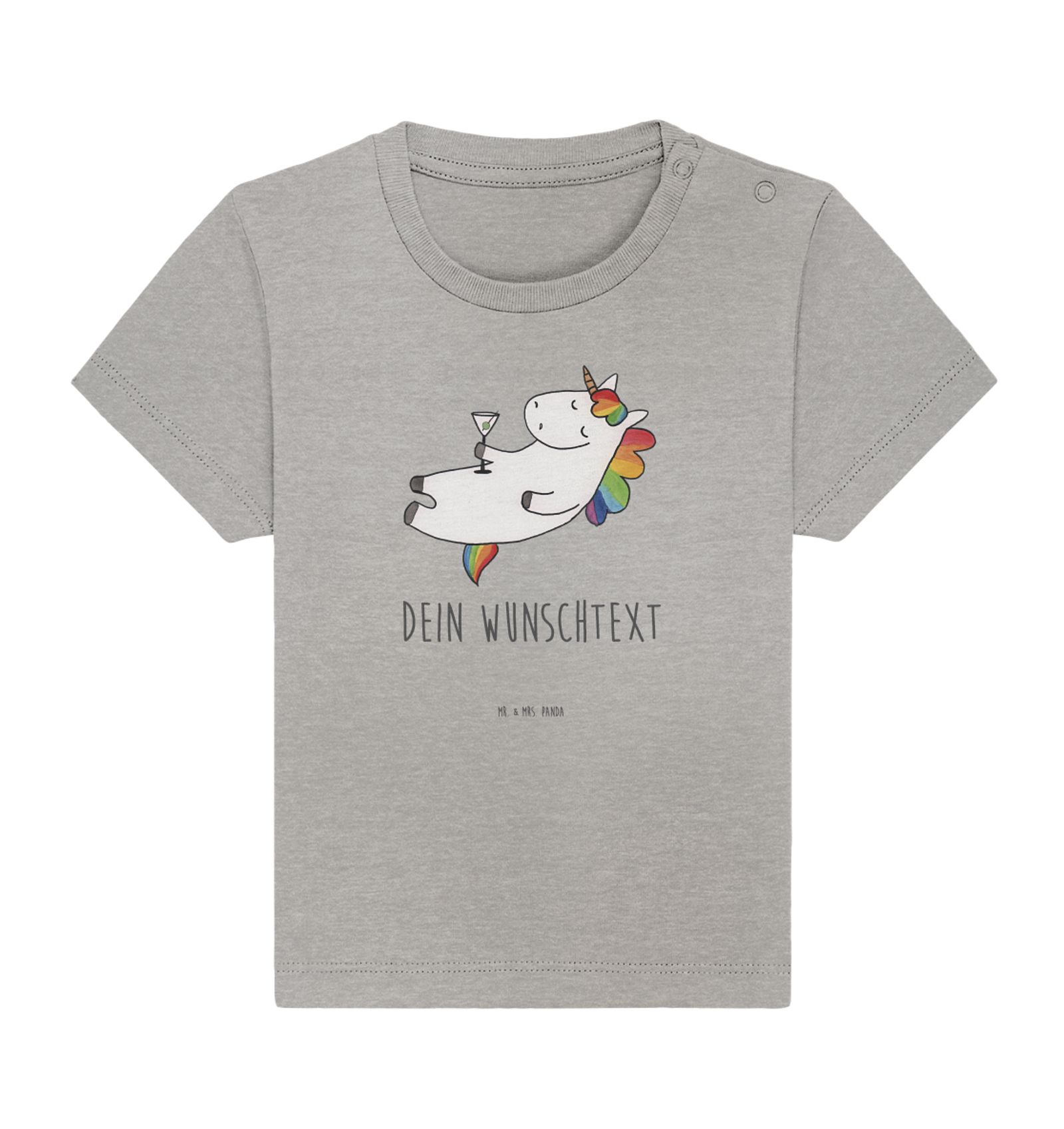 Personalisiertes Baby Shirt Einhorn Cocktail