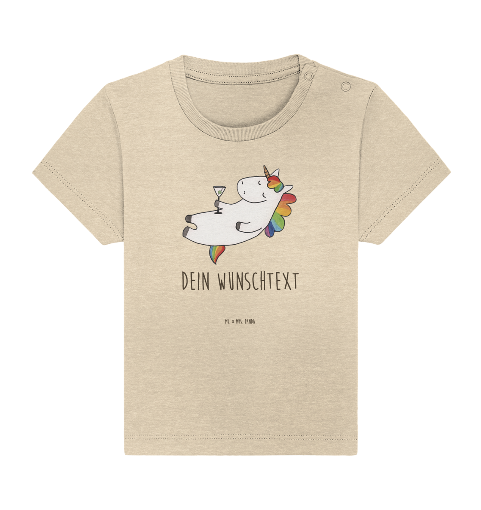 Personalisiertes Baby Shirt Einhorn Cocktail