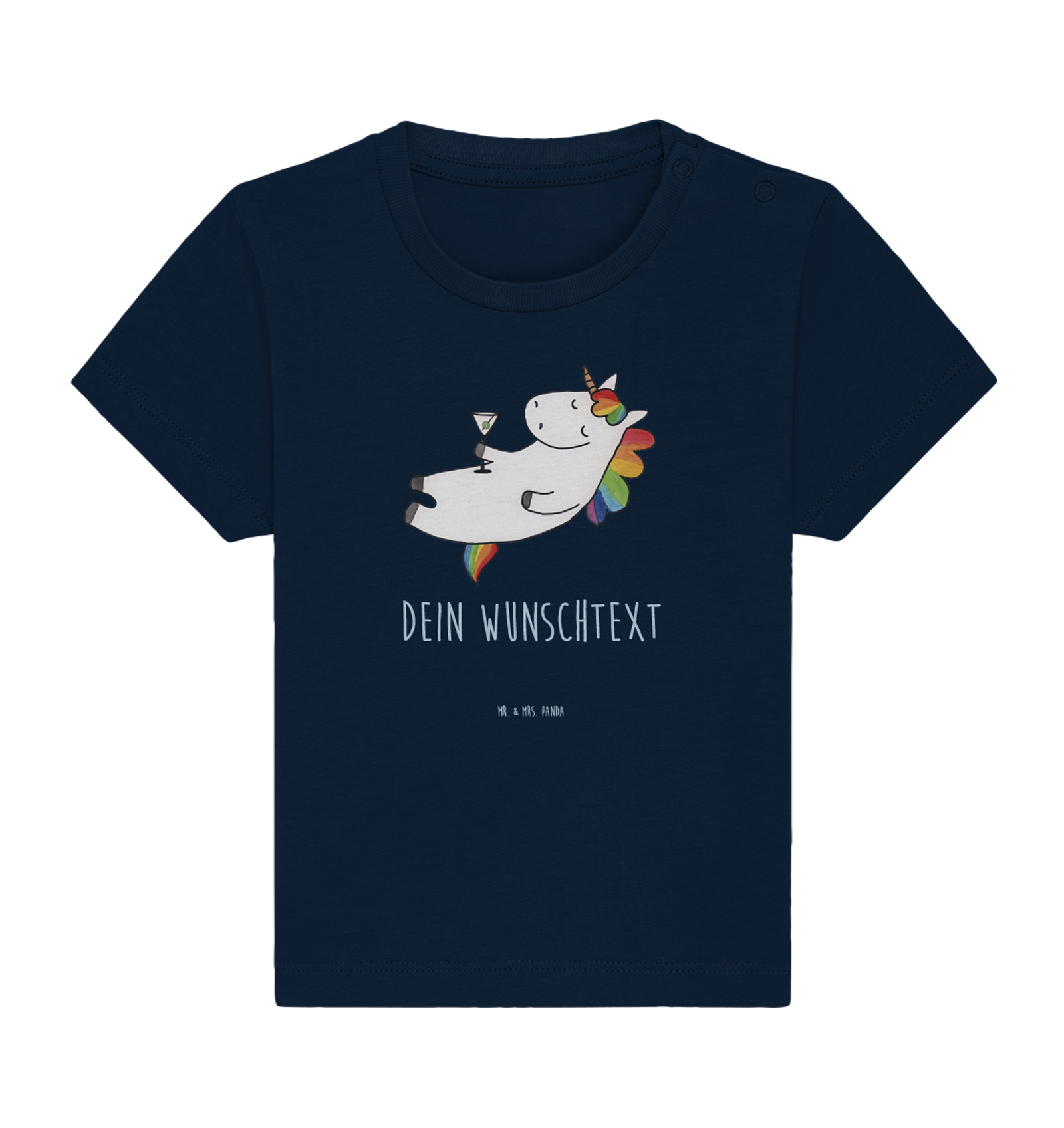 Personalisiertes Baby Shirt Einhorn Cocktail