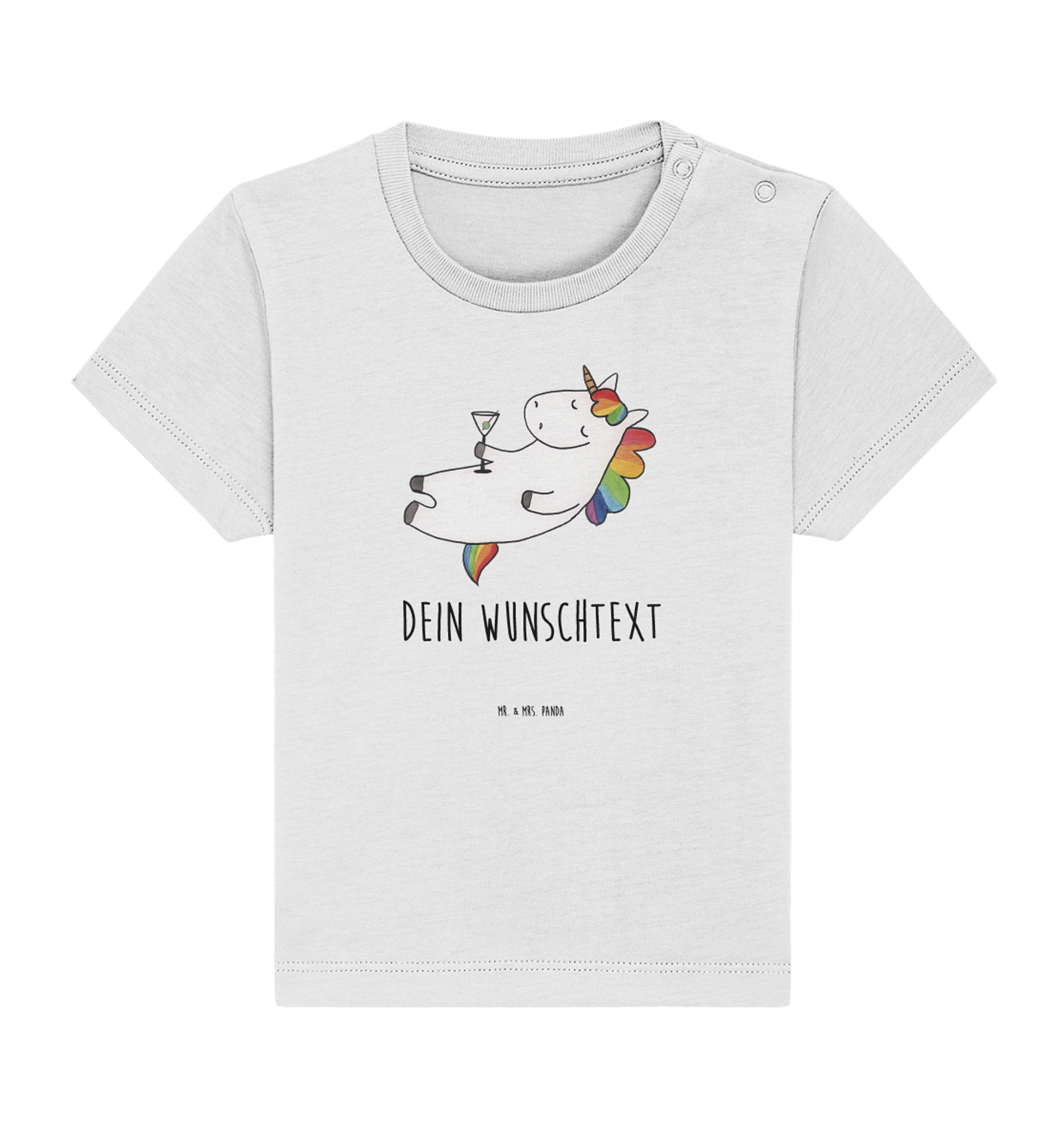 Personalisiertes Baby Shirt Einhorn Cocktail