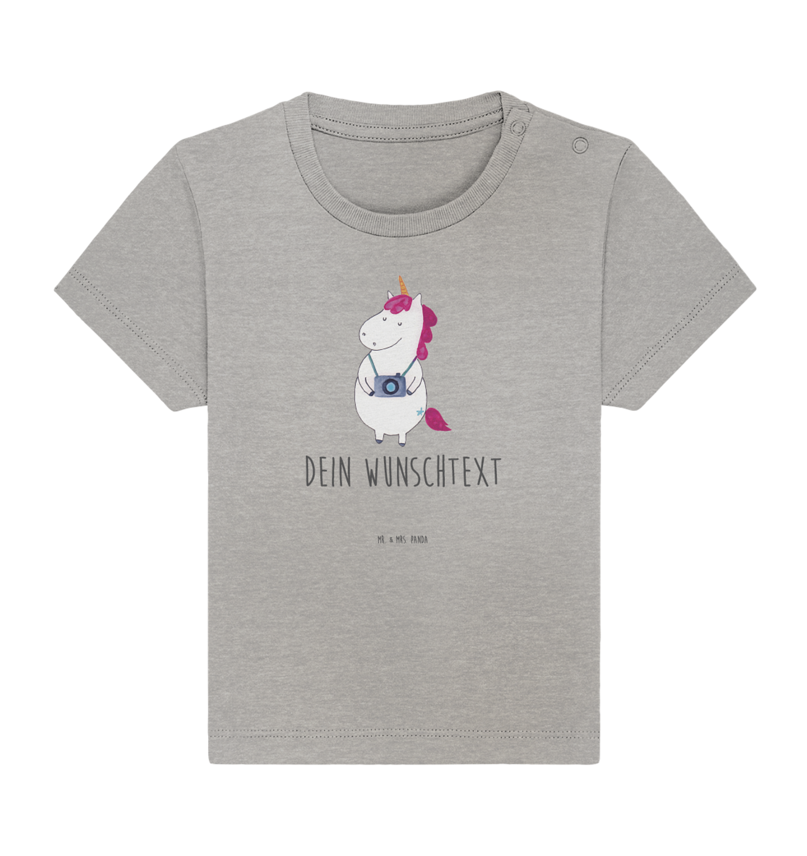 Personalisiertes Baby Shirt Einhorn Fotograf