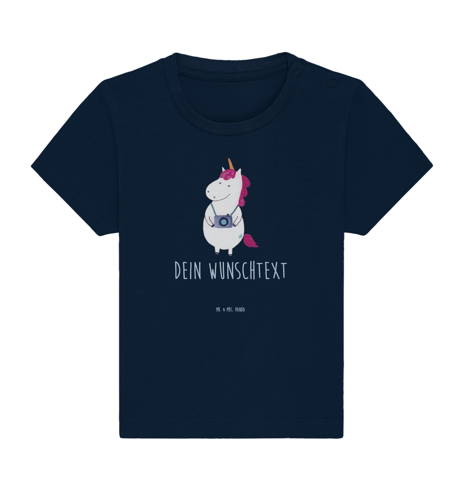 Personalisiertes Baby Shirt Einhorn Fotograf