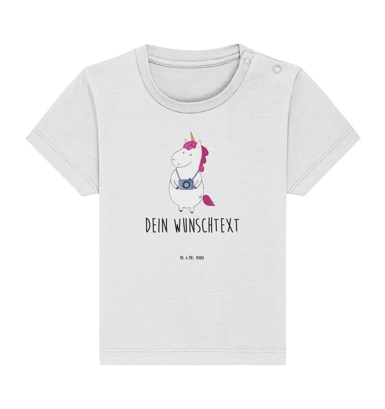 Personalisiertes Baby Shirt Einhorn Fotograf