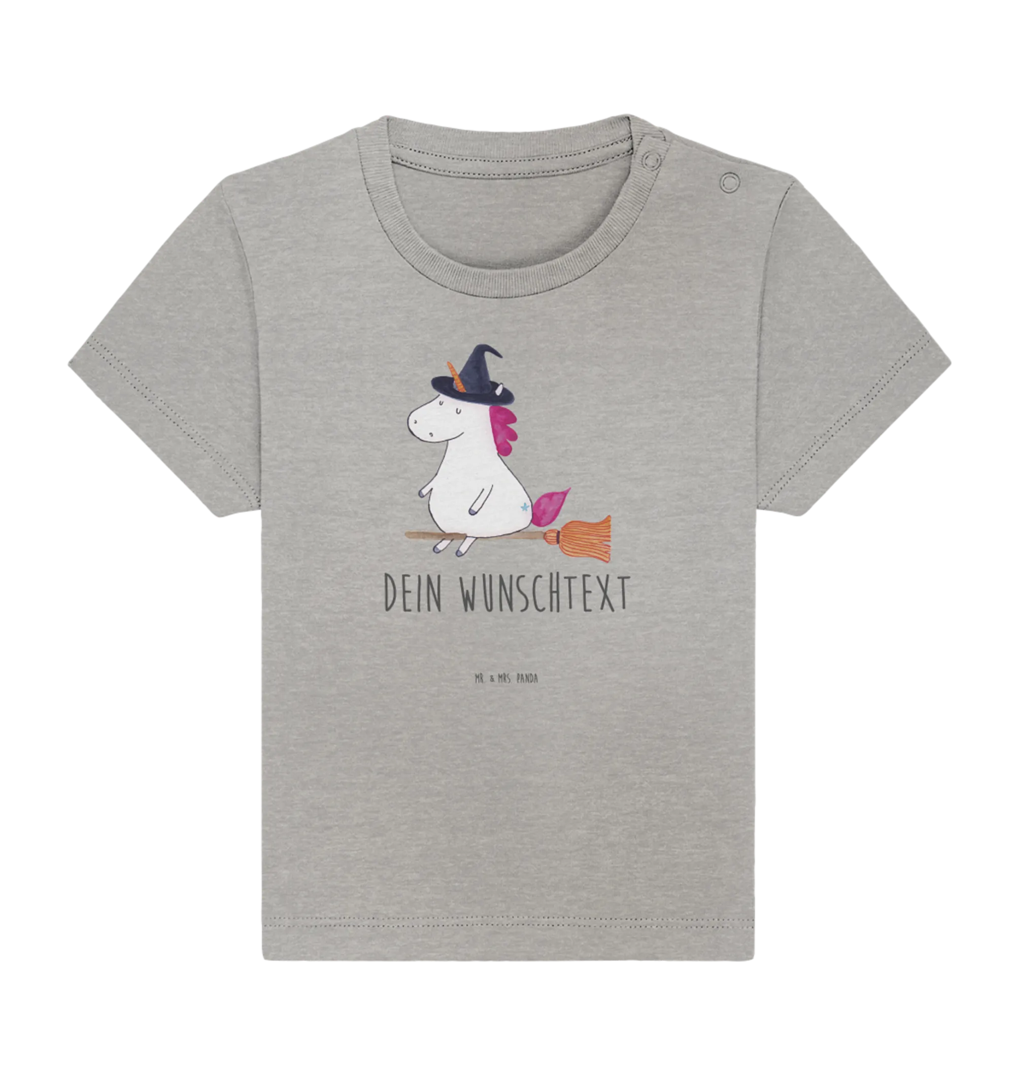 Personalisiertes Baby Shirt Einhorn Hexe