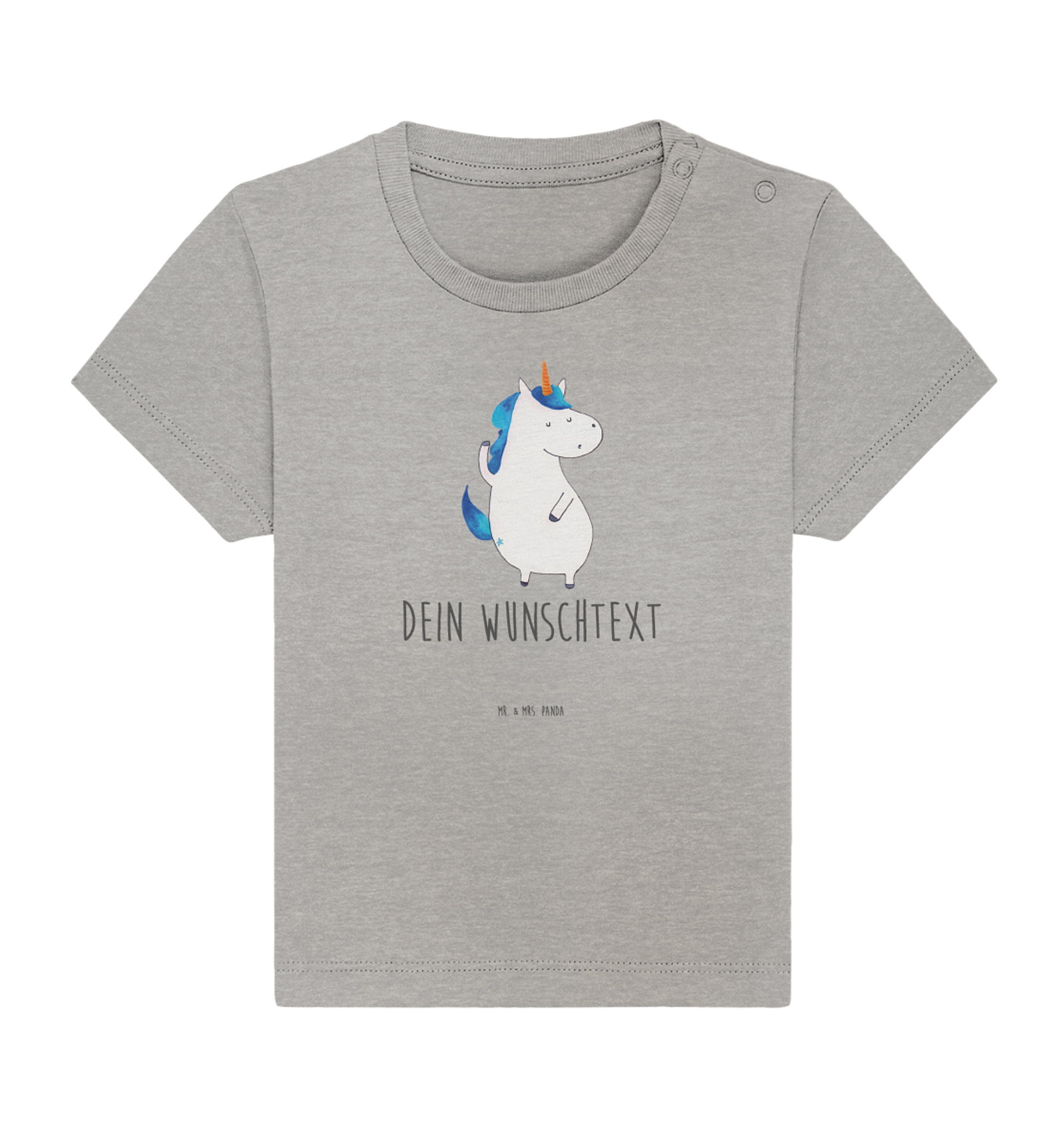 Personalisiertes Baby Shirt Einhorn Mann