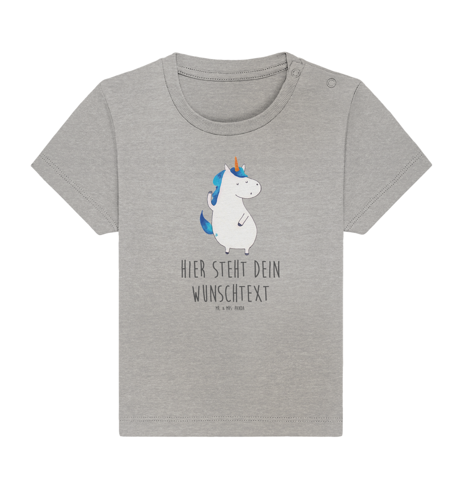 Personalisiertes Baby Shirt Einhorn Mann