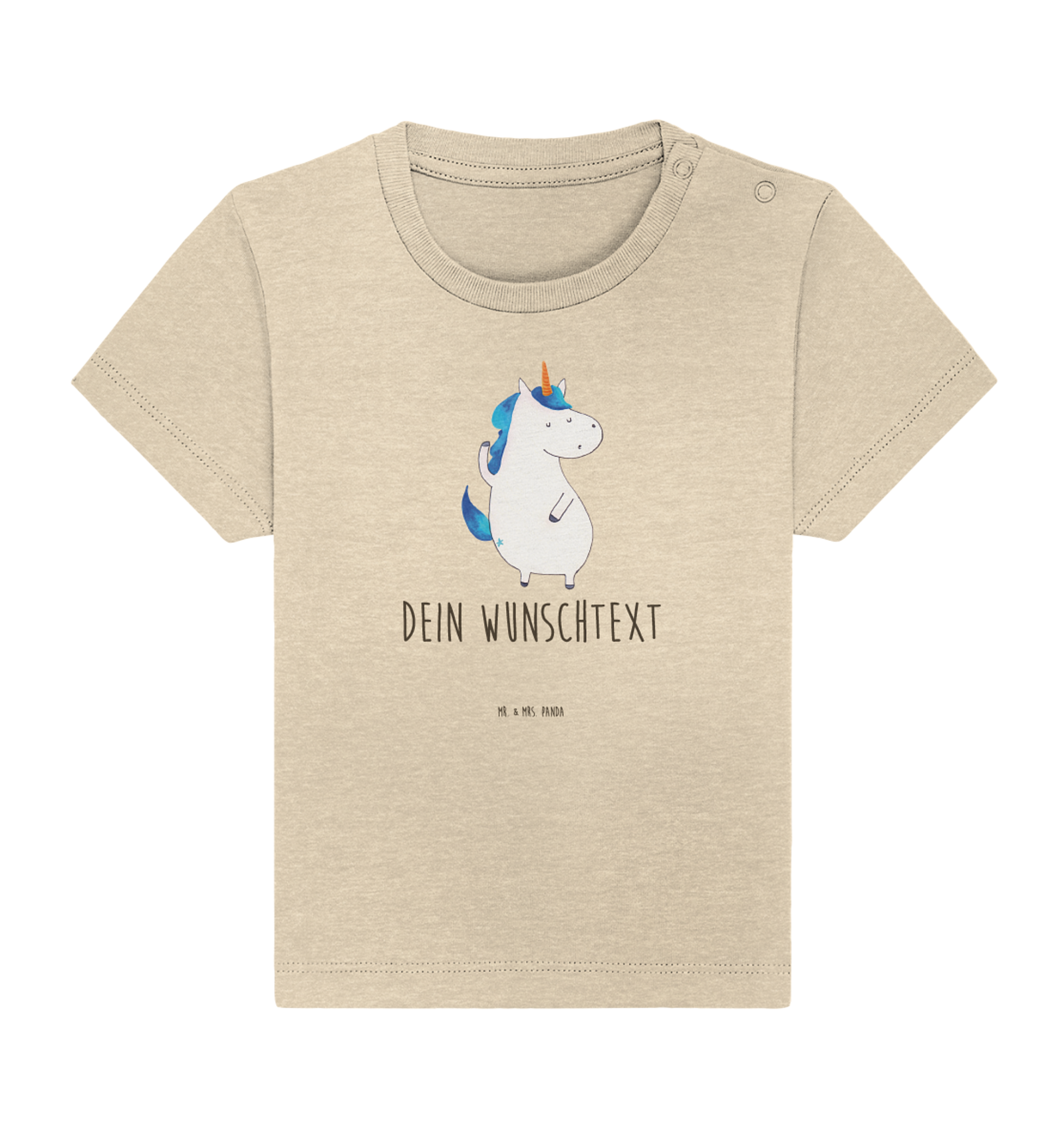 Personalisiertes Baby Shirt Einhorn Mann