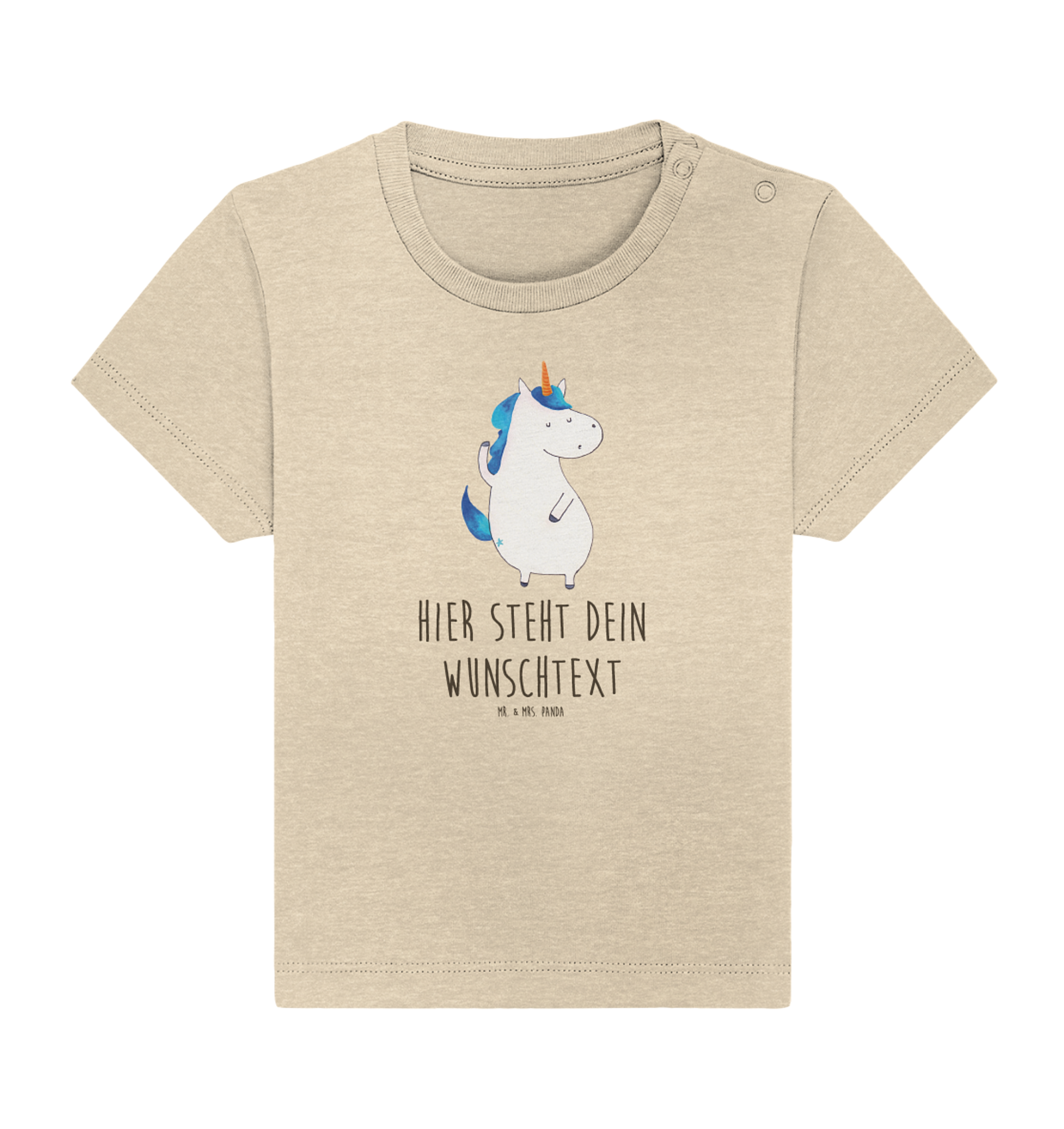 Personalisiertes Baby Shirt Einhorn Mann