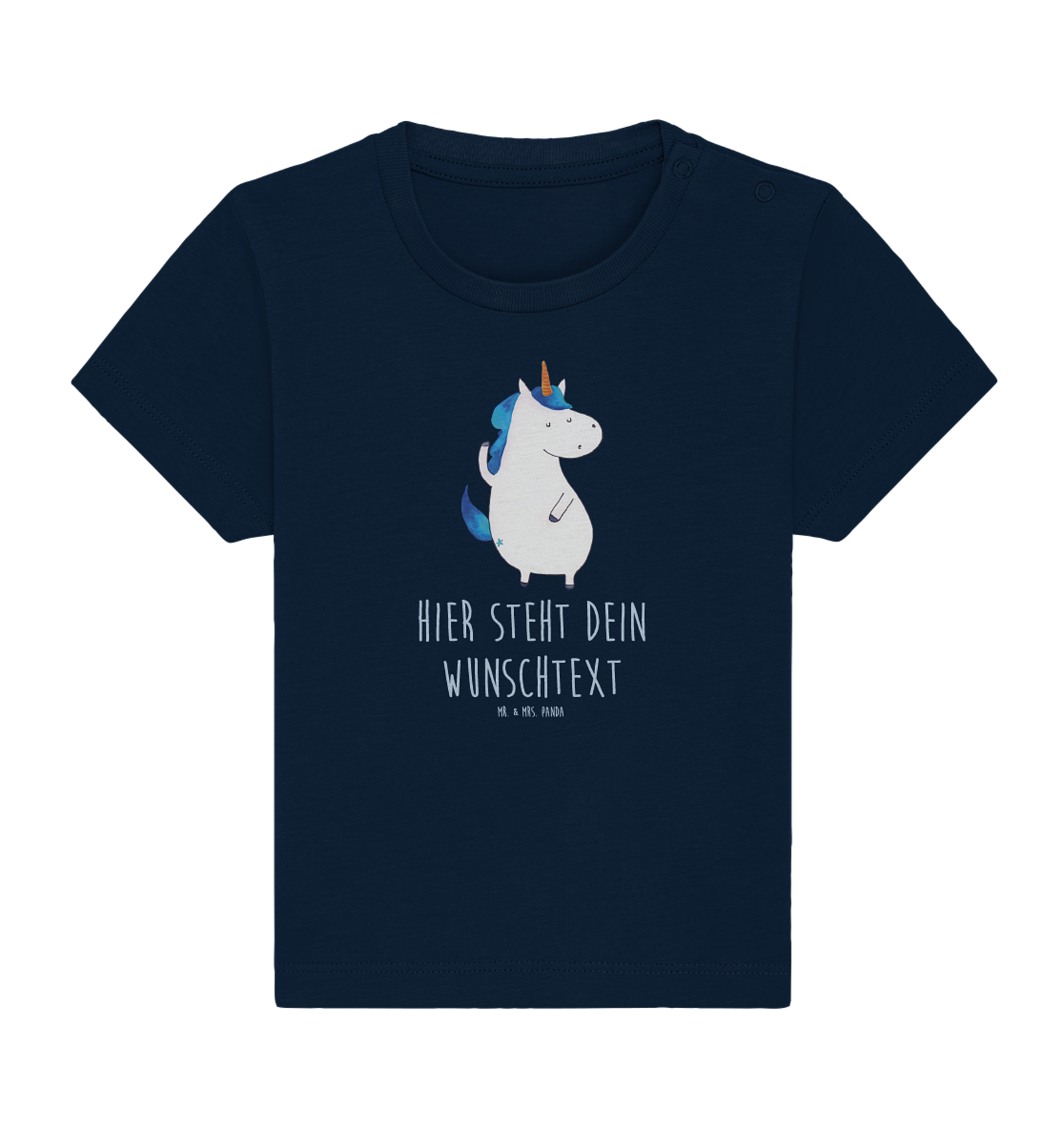 Personalisiertes Baby Shirt Einhorn Mann