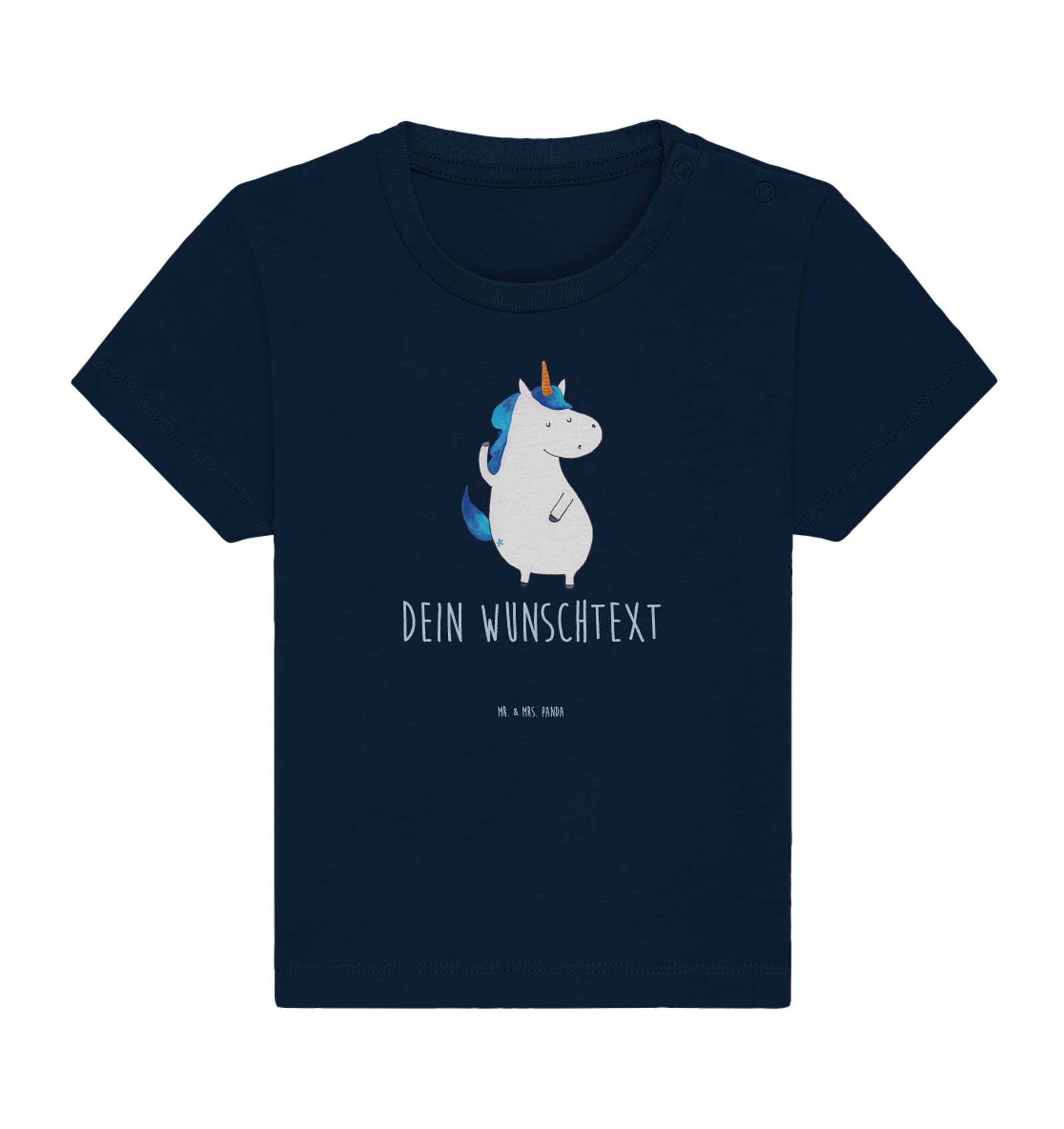 Personalisiertes Baby Shirt Einhorn Mann