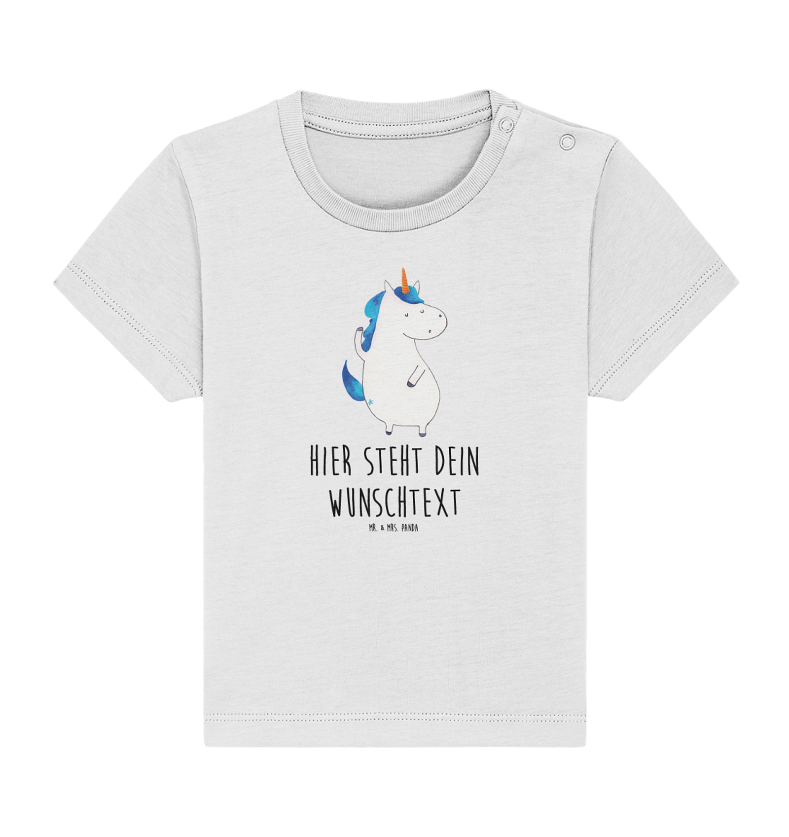 Personalisiertes Baby Shirt Einhorn Mann