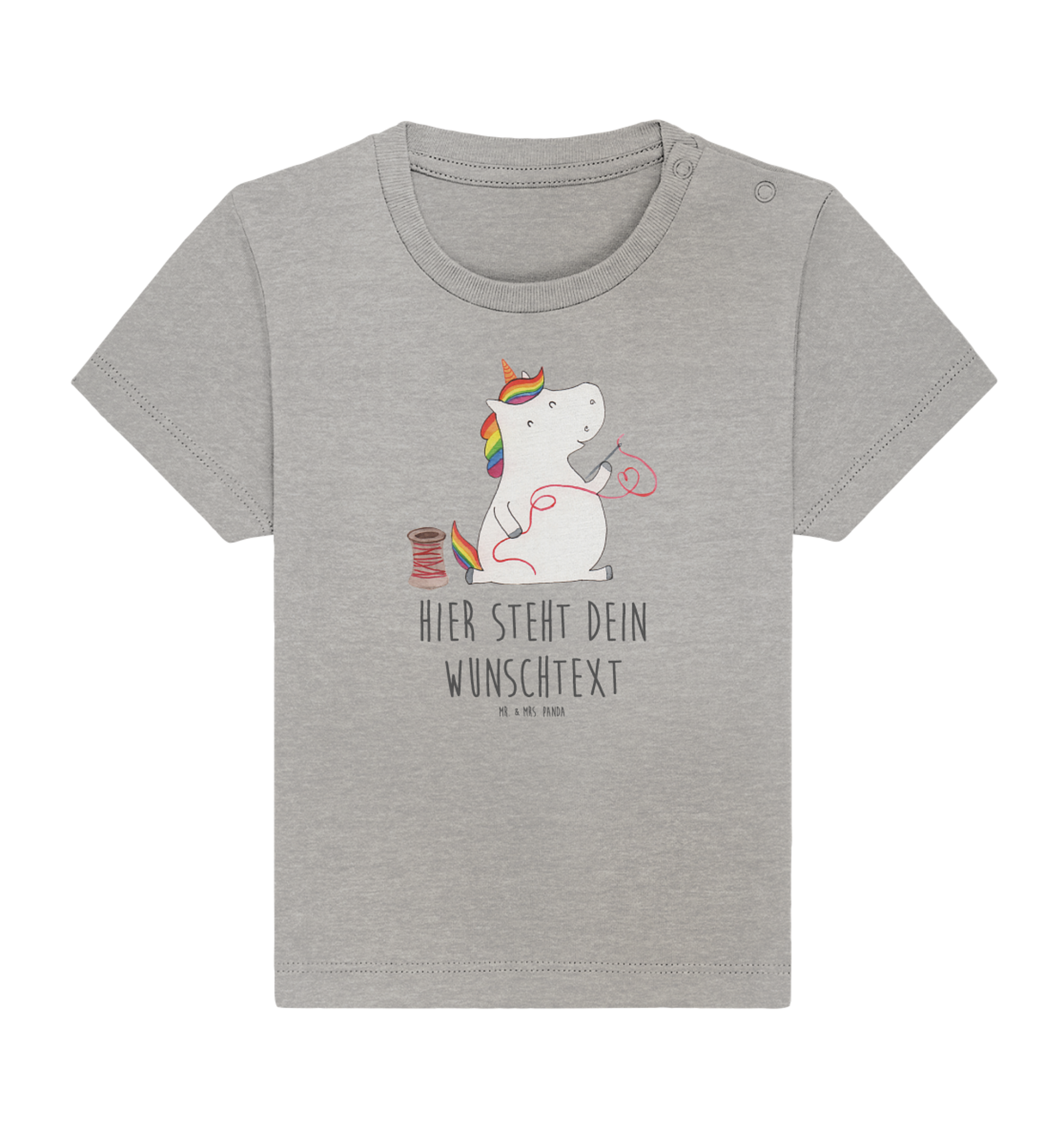 Personalisiertes Baby Shirt Einhorn Näherin