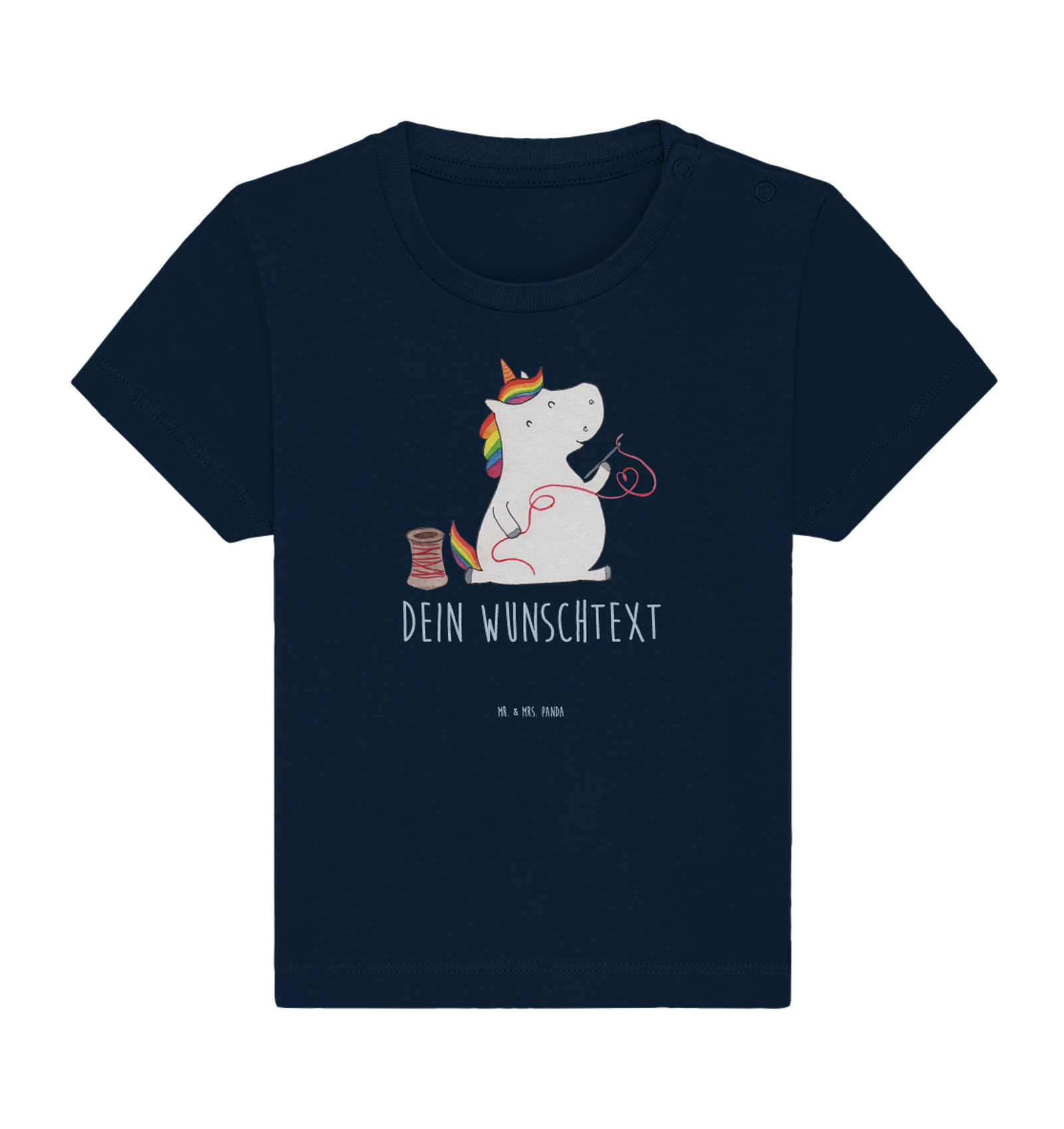 Personalisiertes Baby Shirt Einhorn Näherin