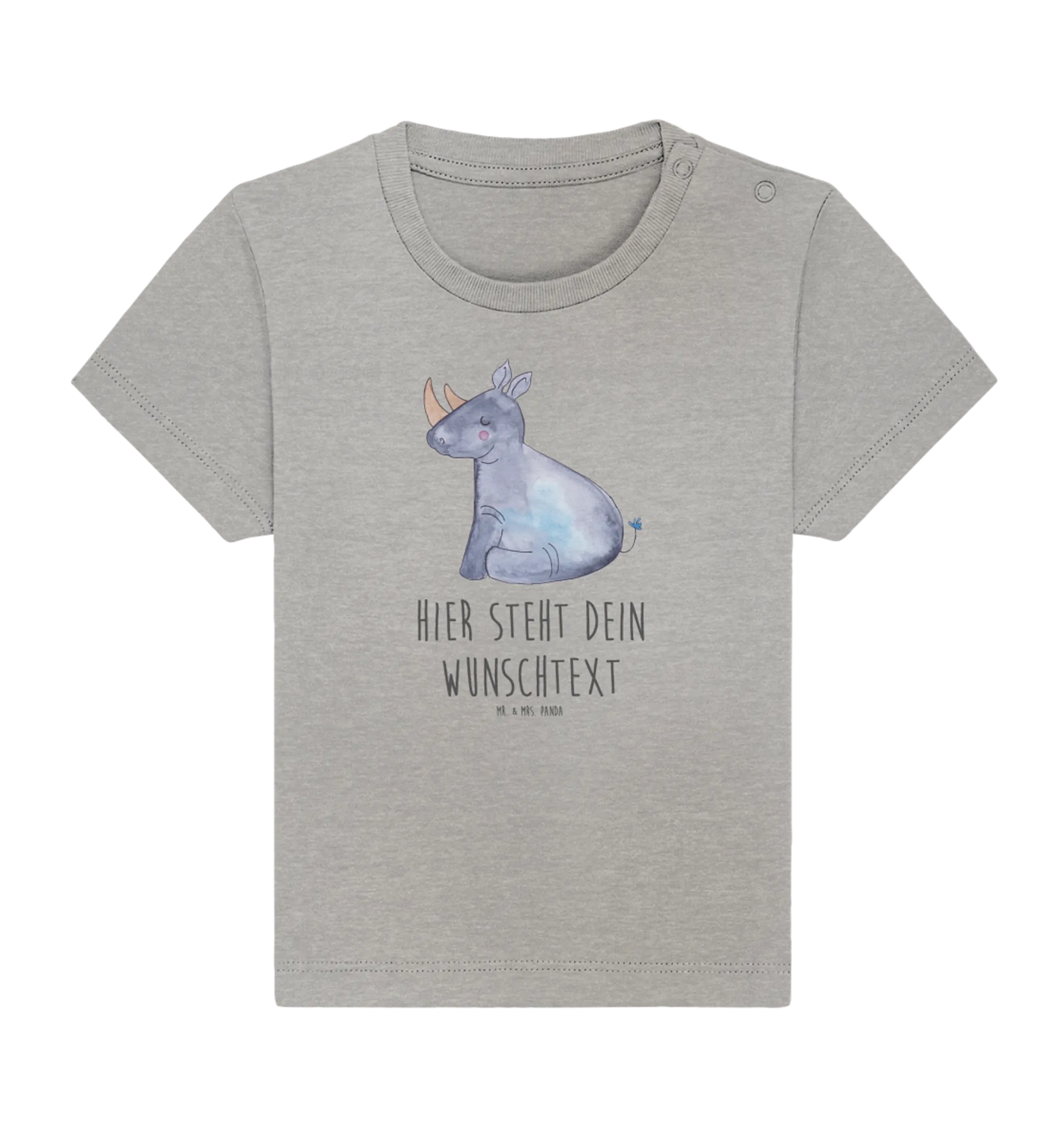 Personalisiertes Baby Shirt Einhorn Nashorn