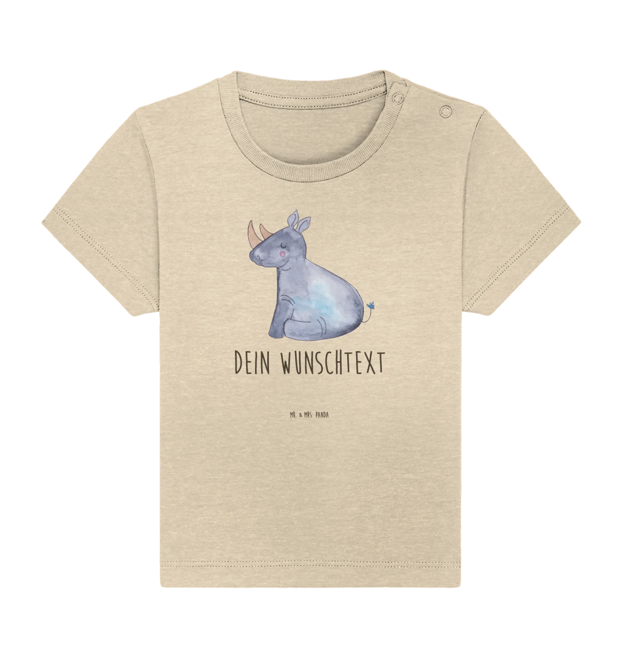 Personalisiertes Baby Shirt Einhorn Nashorn